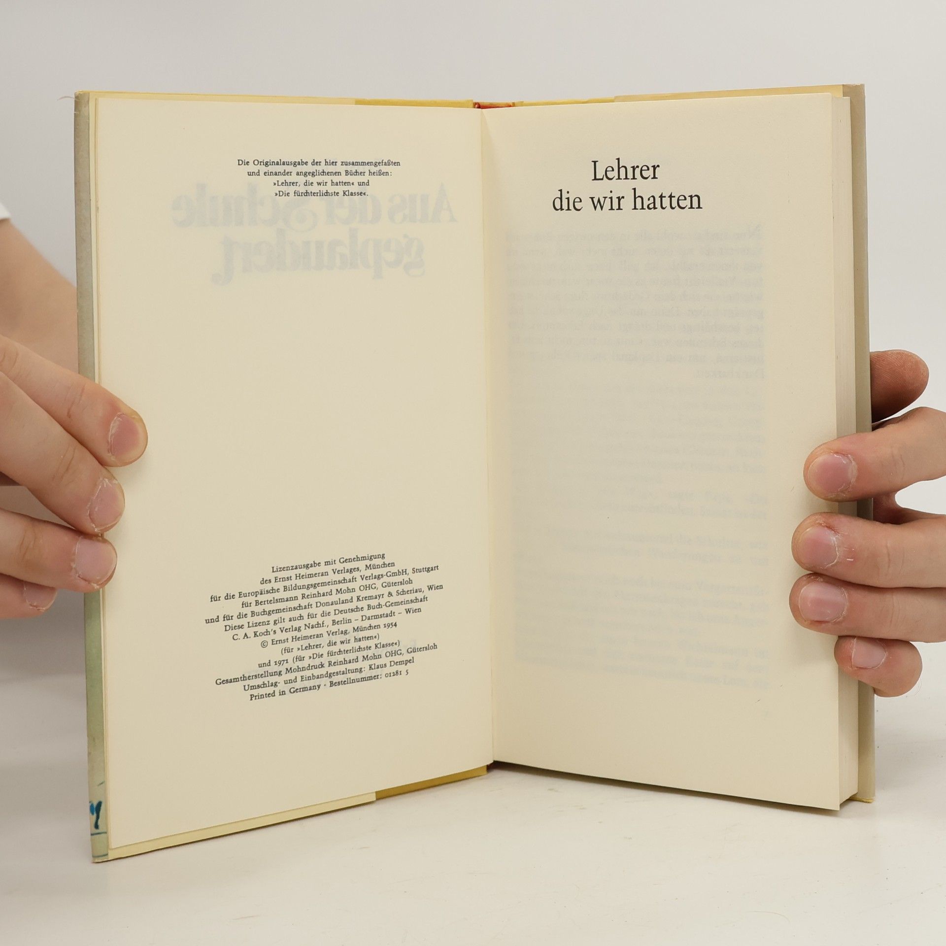 Ernst Heimeran Aus der Schule geplaudert