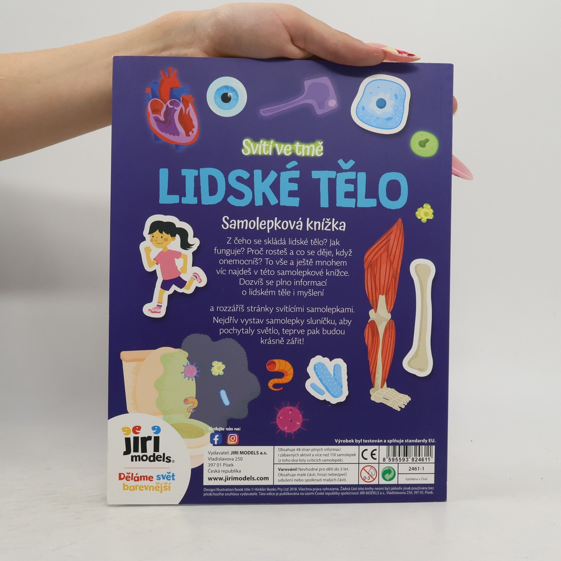 Kolektiv autorů Svítí ve tmě. Lidské tělo. Samolepková knížka.
