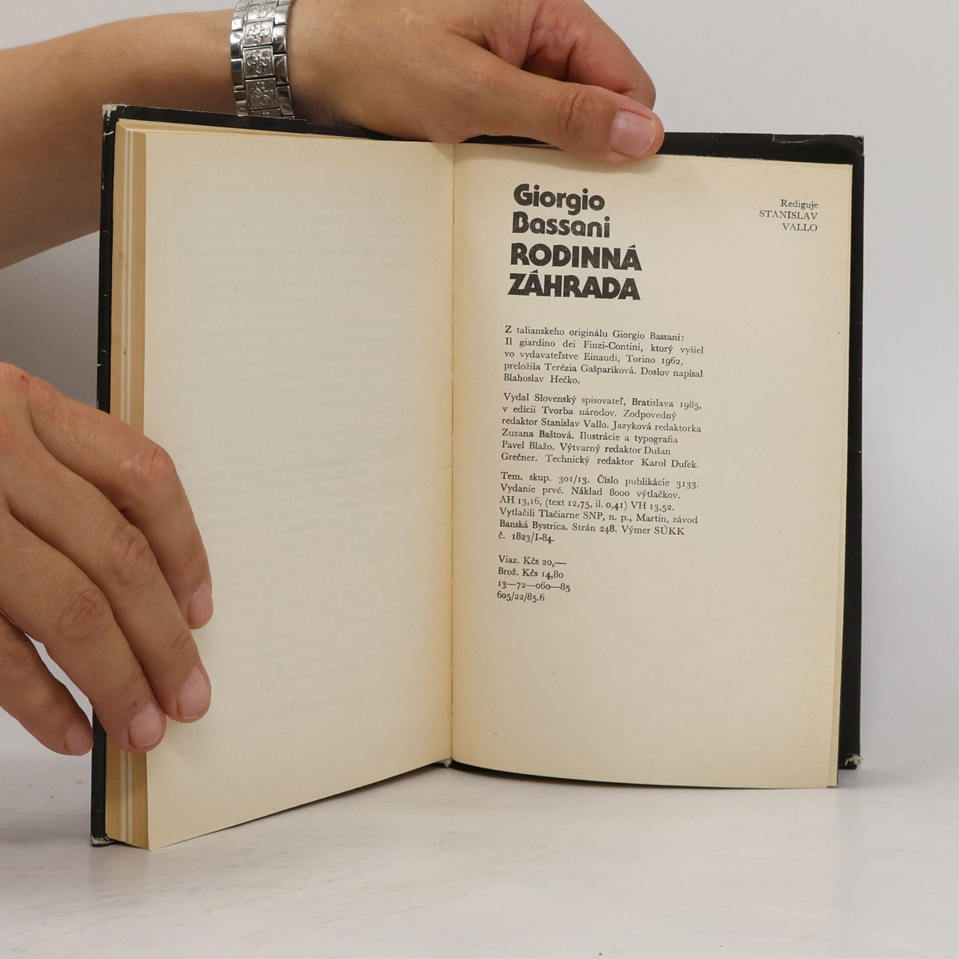 Giorgio Bassani Rodinná záhrada