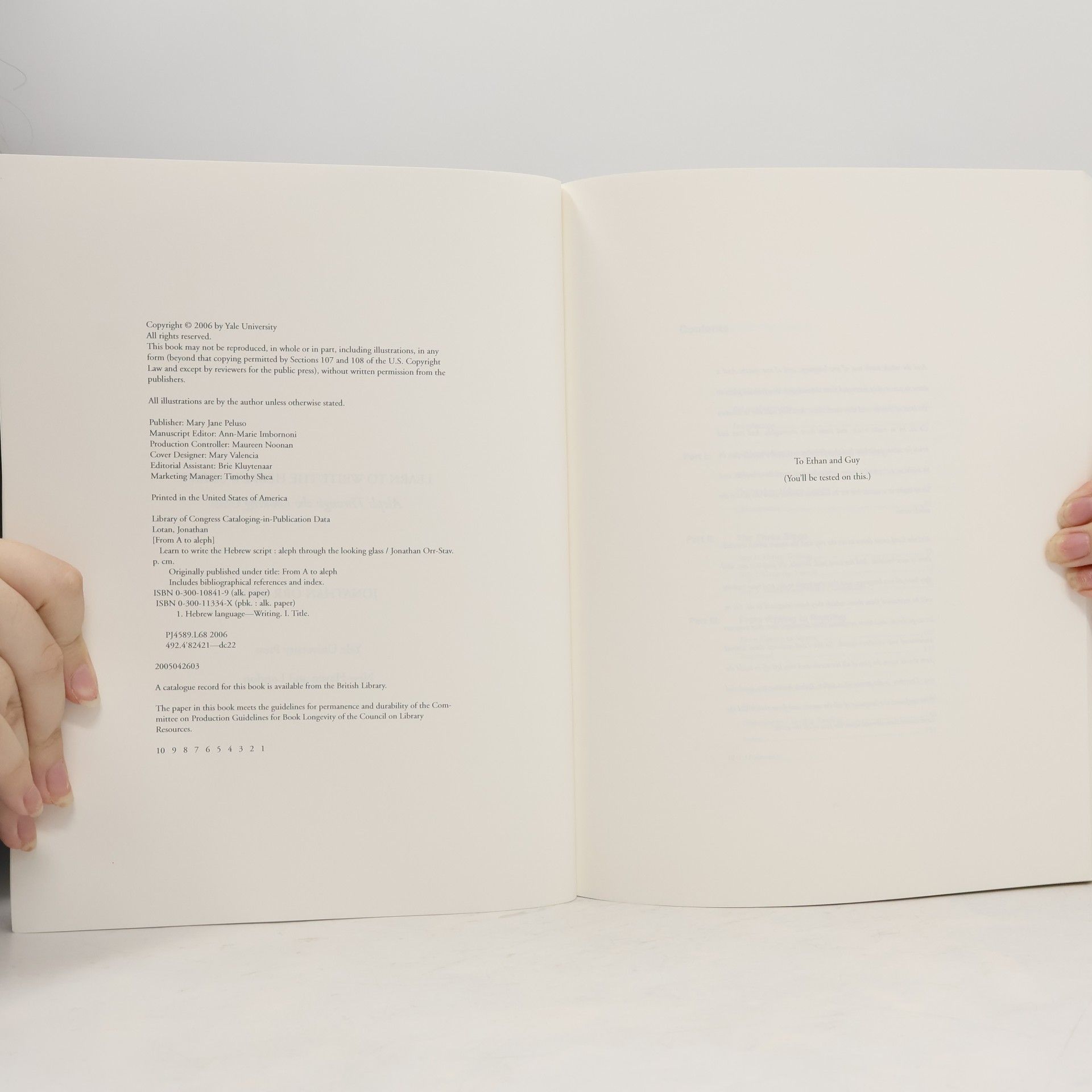 Jonathan Orr-Stav Yale Language Series: Learn to Write the Hebrew Script