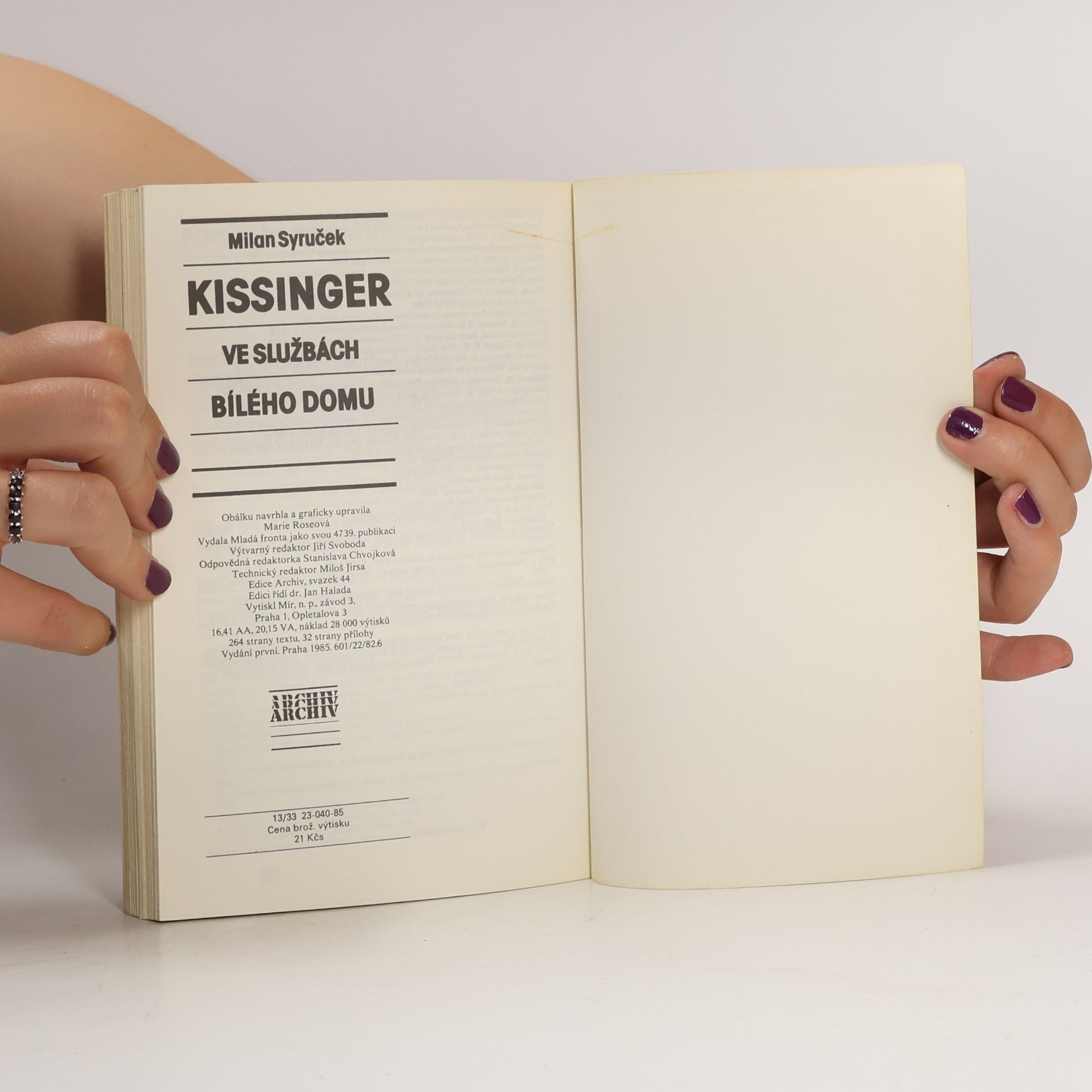 Milan Syruček Kissinger ve službách Bílého domu