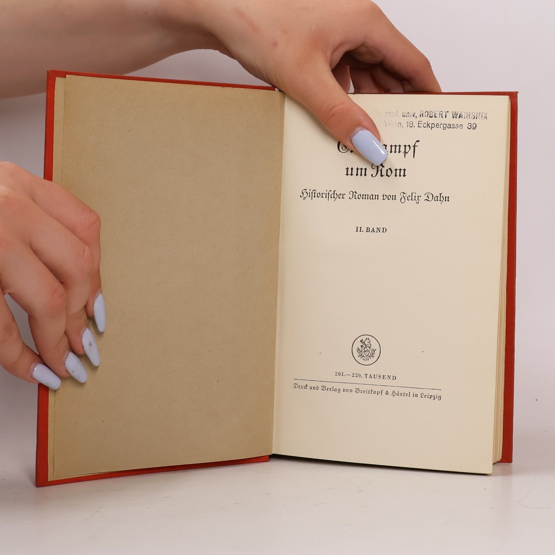 Felix Dahn Ein Kampf um Rom