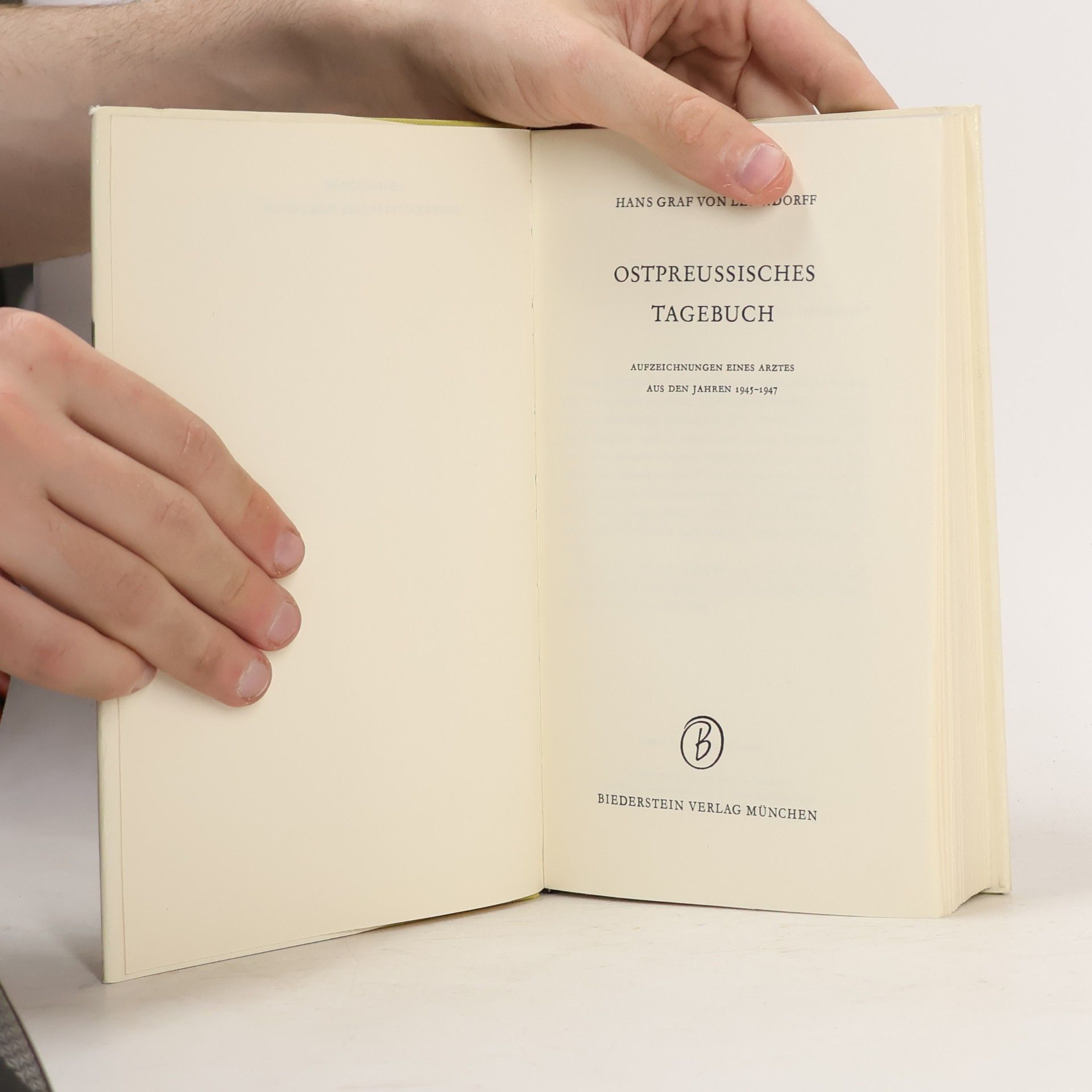 Hans von Lehndorff Ostpreußisches Tagebuch
