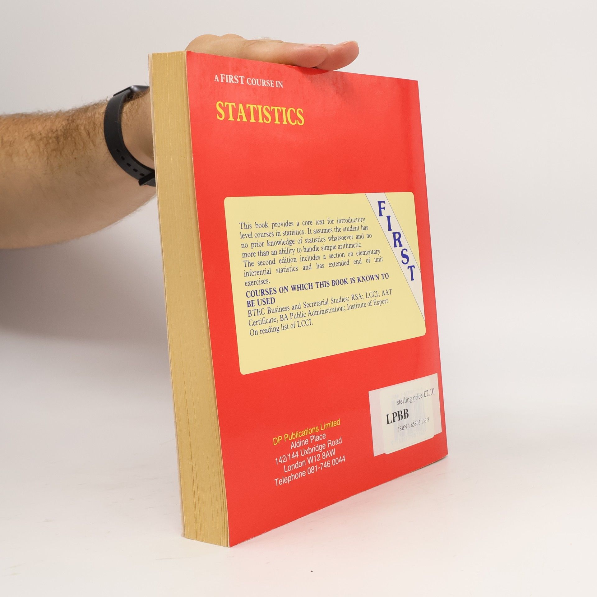 Dexter J. Booth A First Course in Statistics