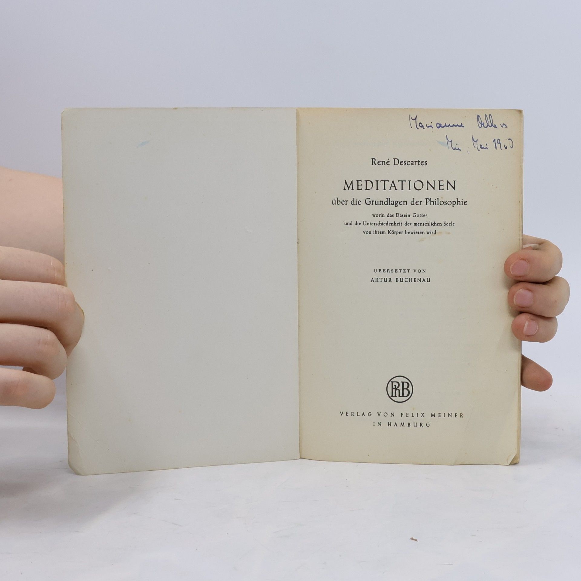 René Descartes Mediationen