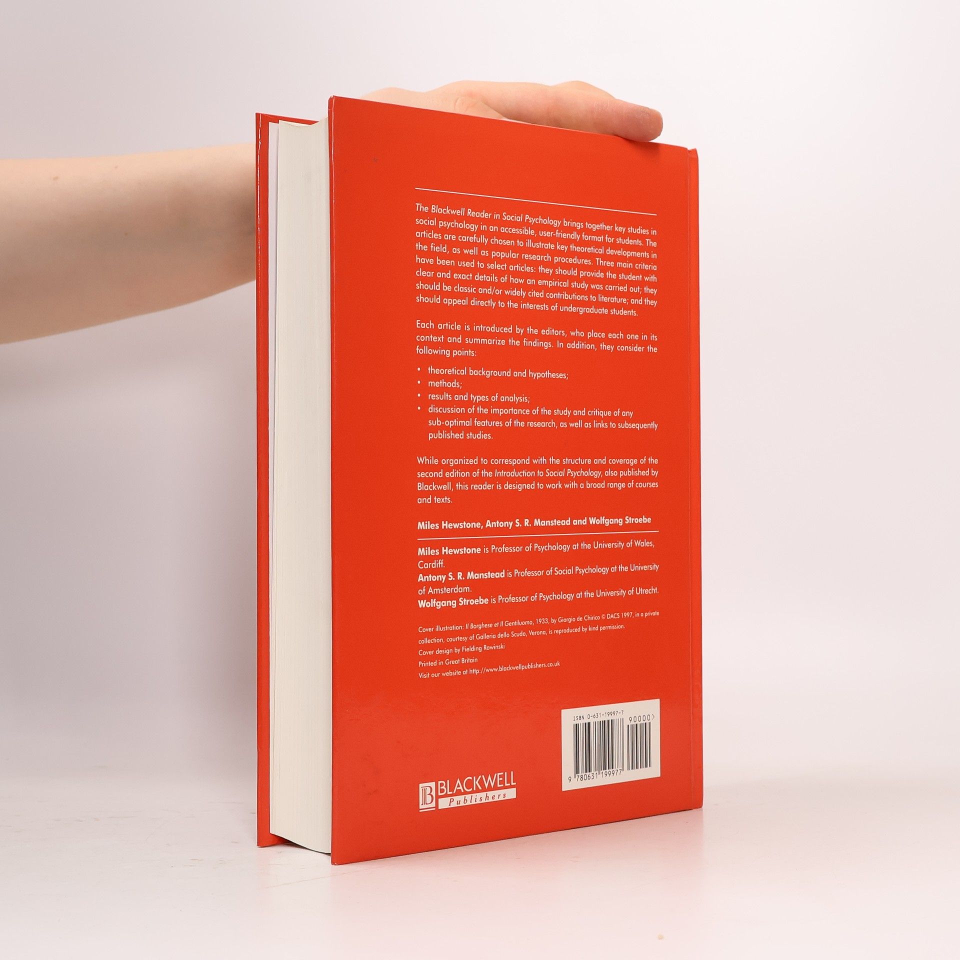 Miles Hewstone The Blackwell Reader in Social Psychology
