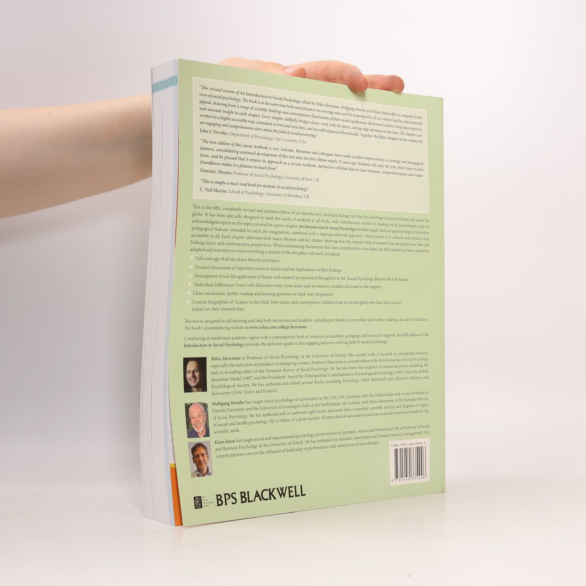 Wolfgang Stroebe BPS Textbooks in Psychology - 5: An Introduction to Social Psychology