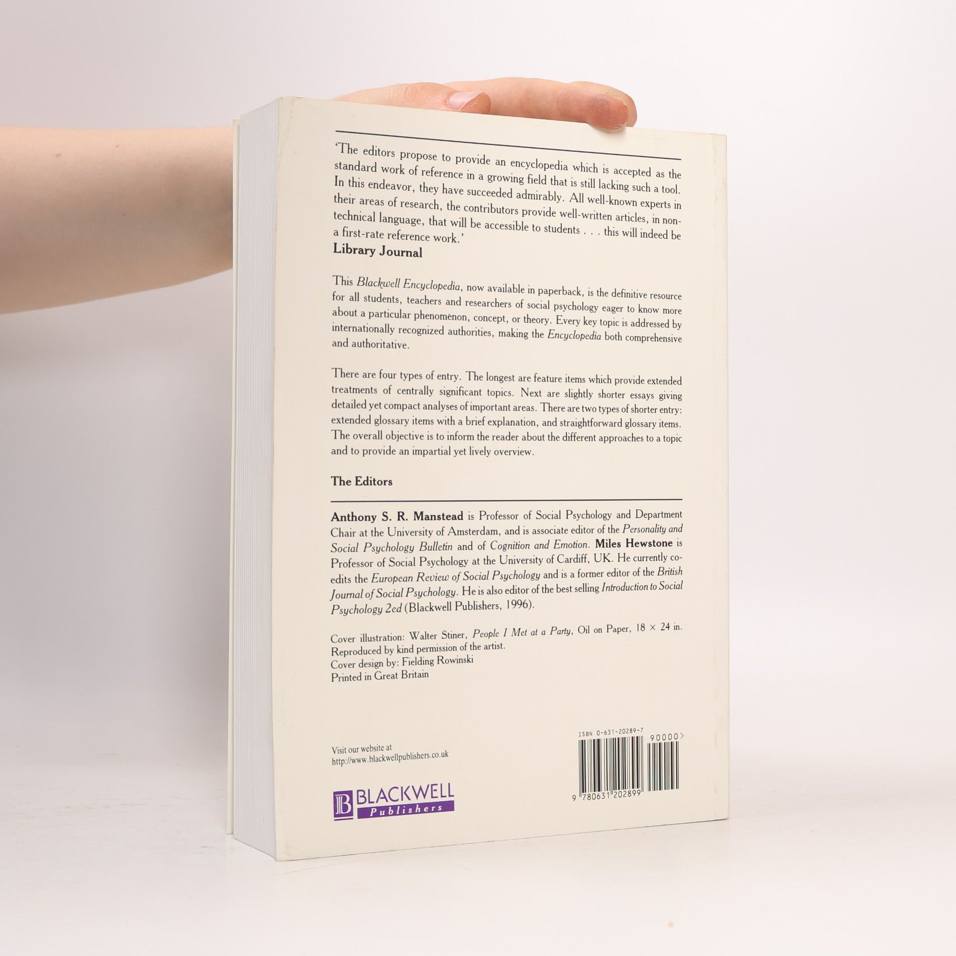 Anthony Manstead The Blackwell Encyclopedia of Social Psychology