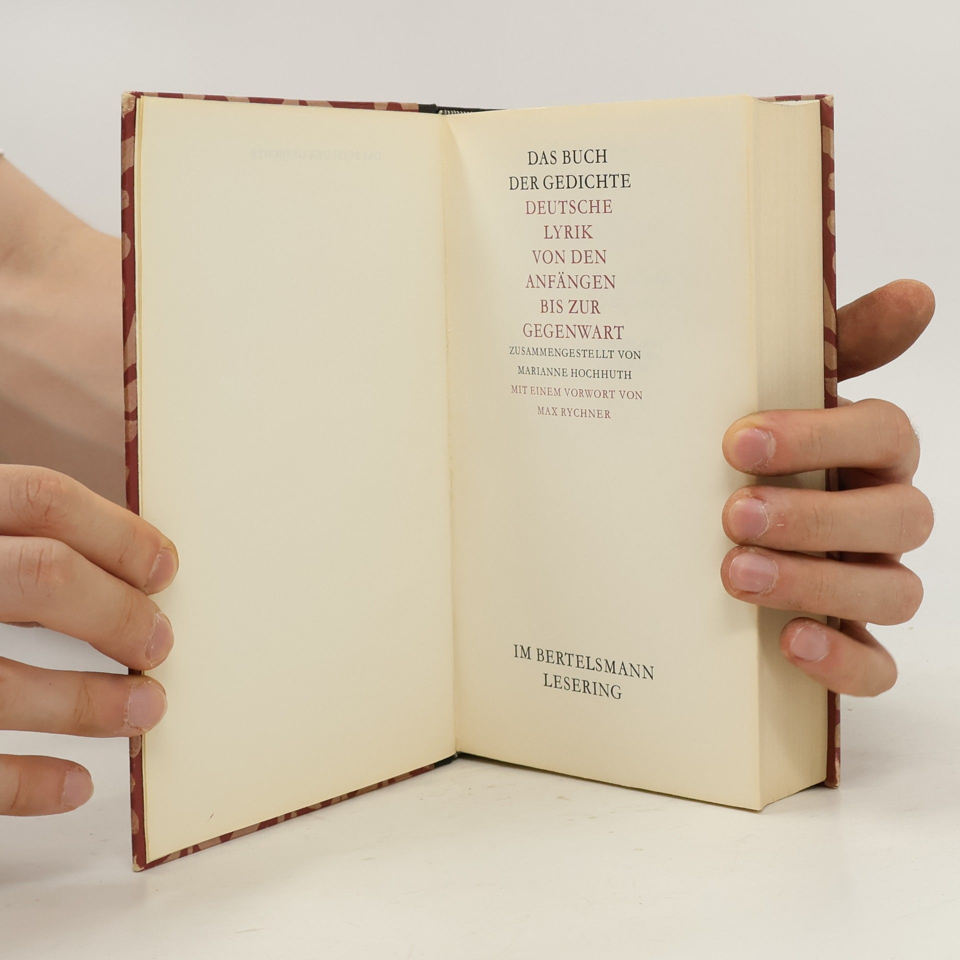 Marianne Hochhuth Das Buch der Gedichte
