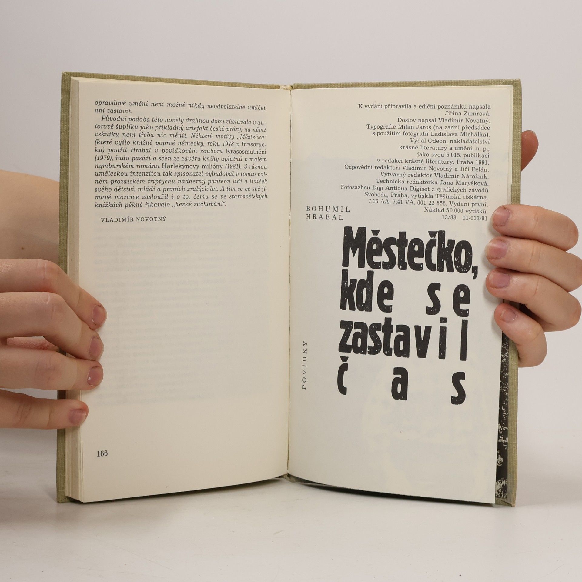 Bohumil Hrabal Městečko, kde se zastavil čas