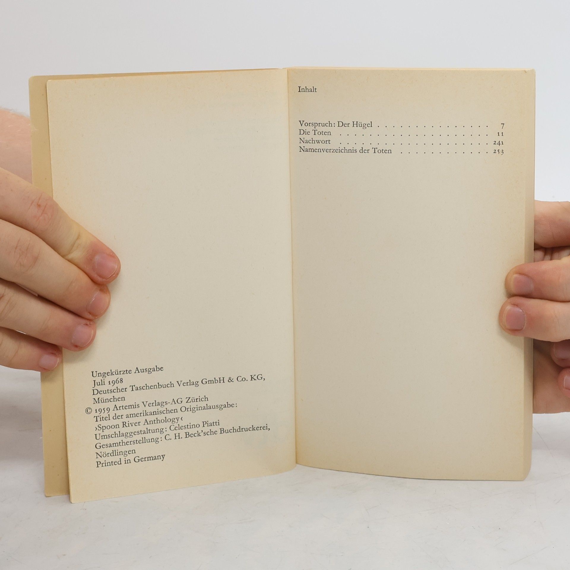 Edgar Lee Masters Die Toten von Spoon River