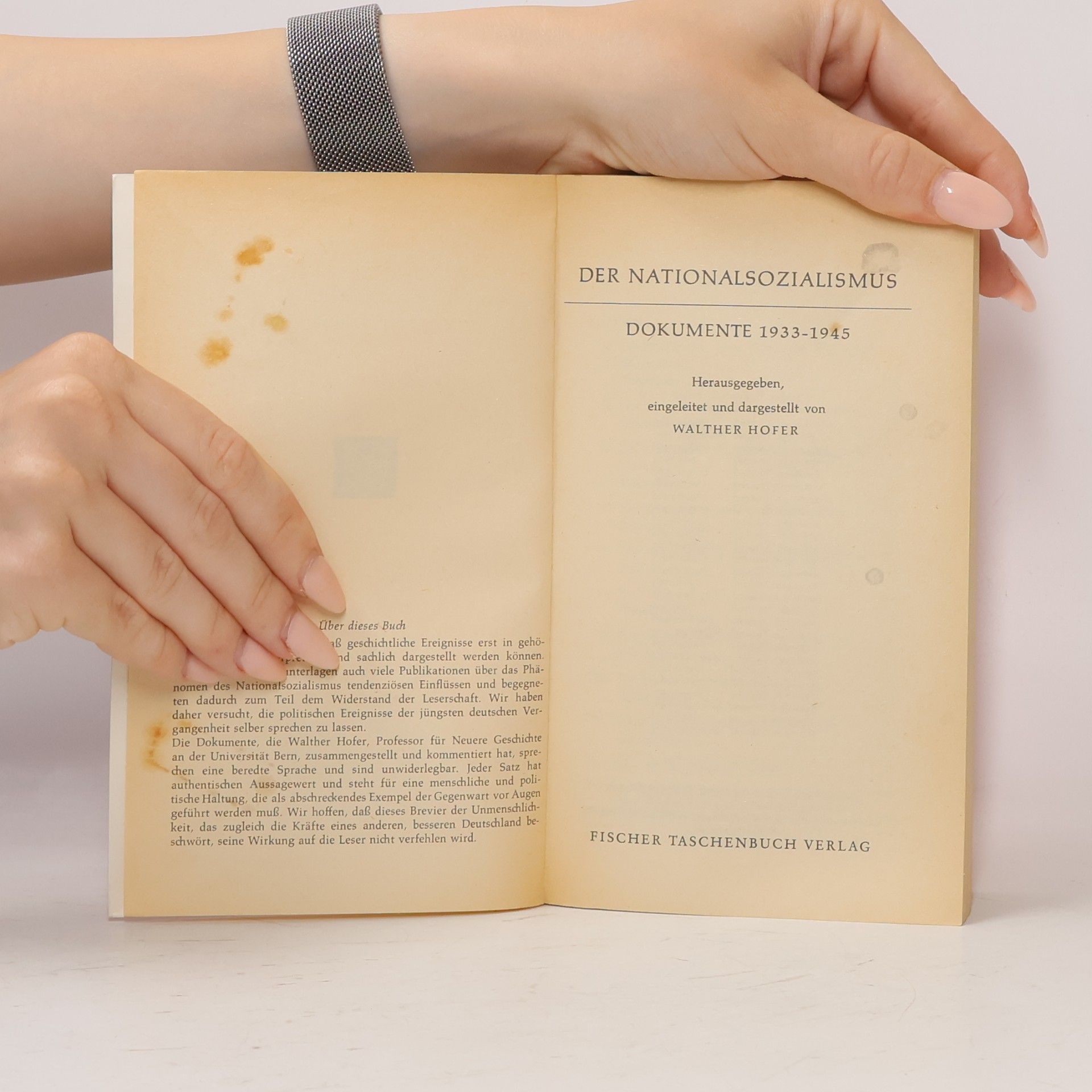 Walter Hofer Der Nationalsozialismus: Dokumente 1933-1945