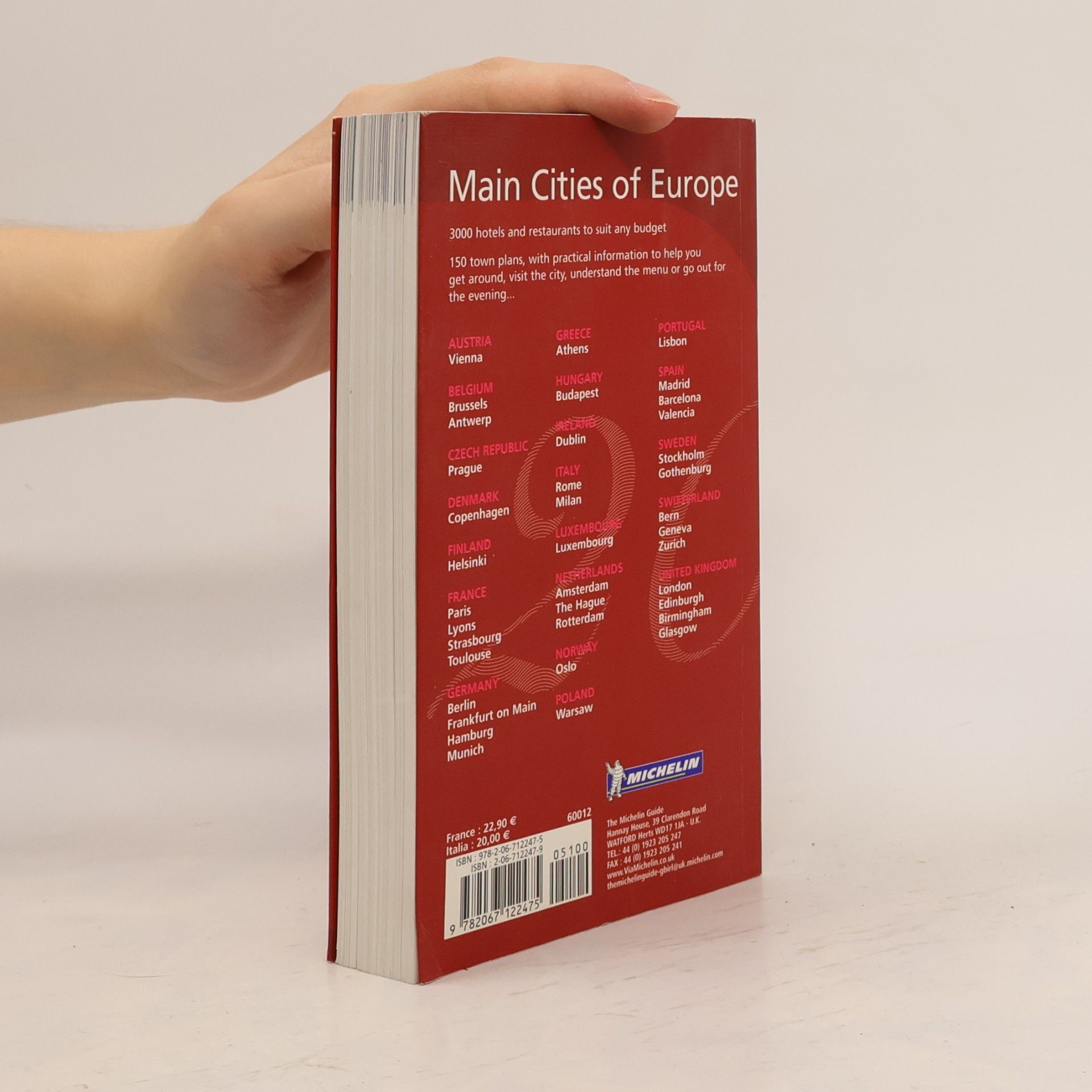 Michelin Travel Publications Staff Michelin Guide 2007 Main Cities of Europe