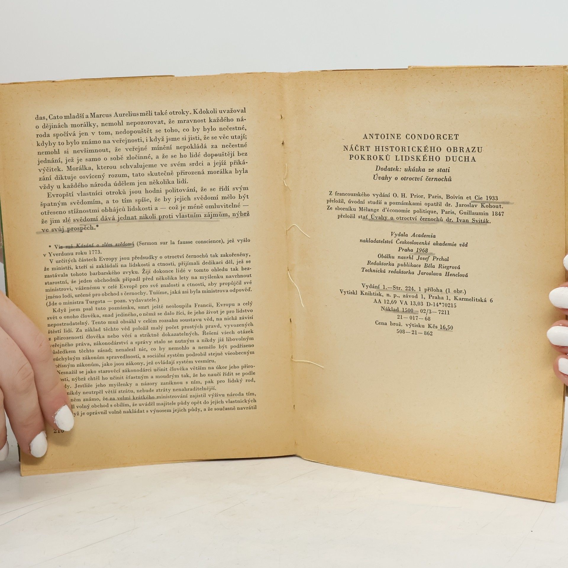 Jean Antoine Nicolas de Condorcet Náčrt historického obrazu pokroků lidského ducha