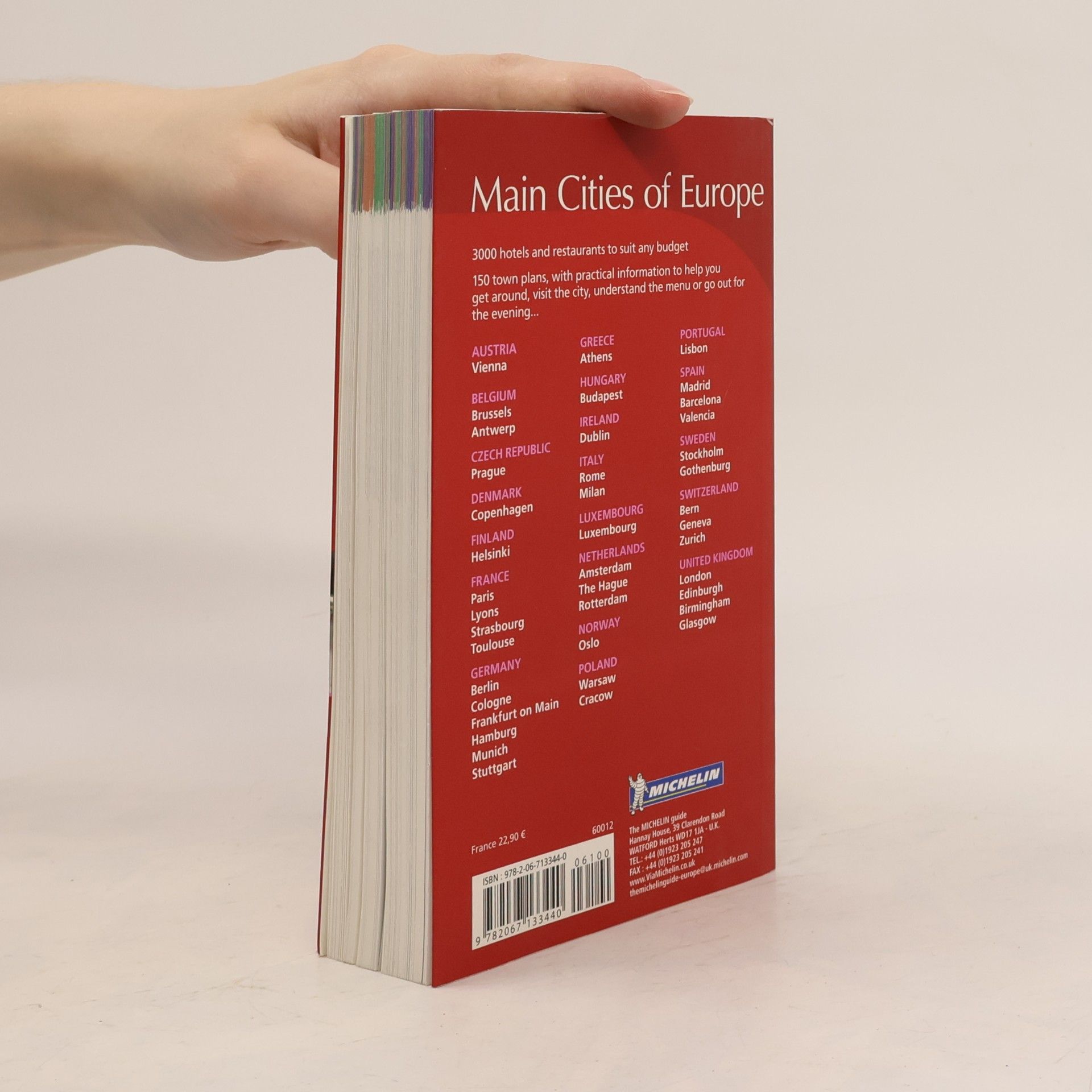 Guides Touristiques Michelin Main Cities of Europe