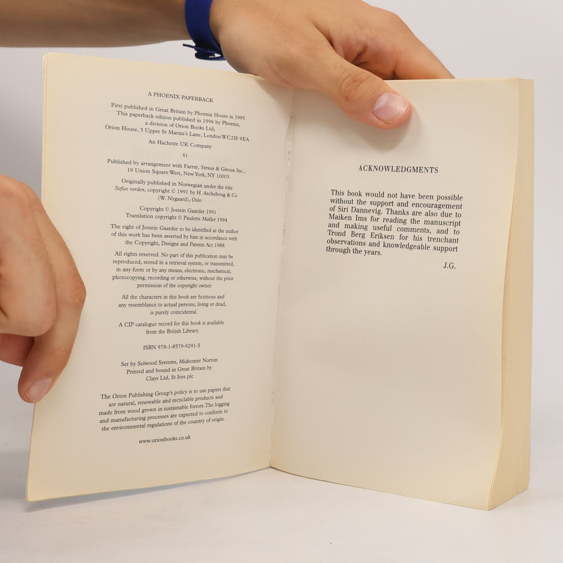 Jostein Gaarder Sophie's World