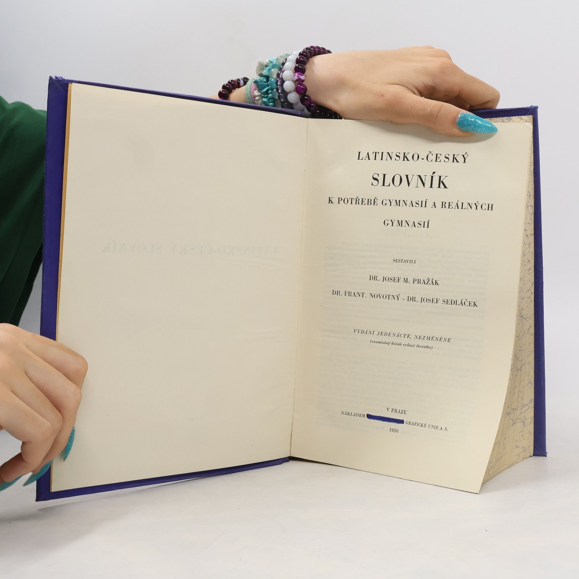 Josef Miroslav Pražák Latinsko-český slovník k potřebě gymnasií a reálných gymnasií