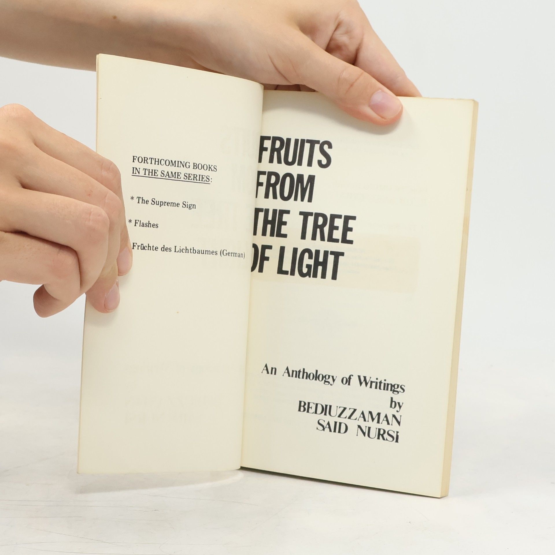 Bediuzzaman Said Nursi Fruits from the Thee of Light