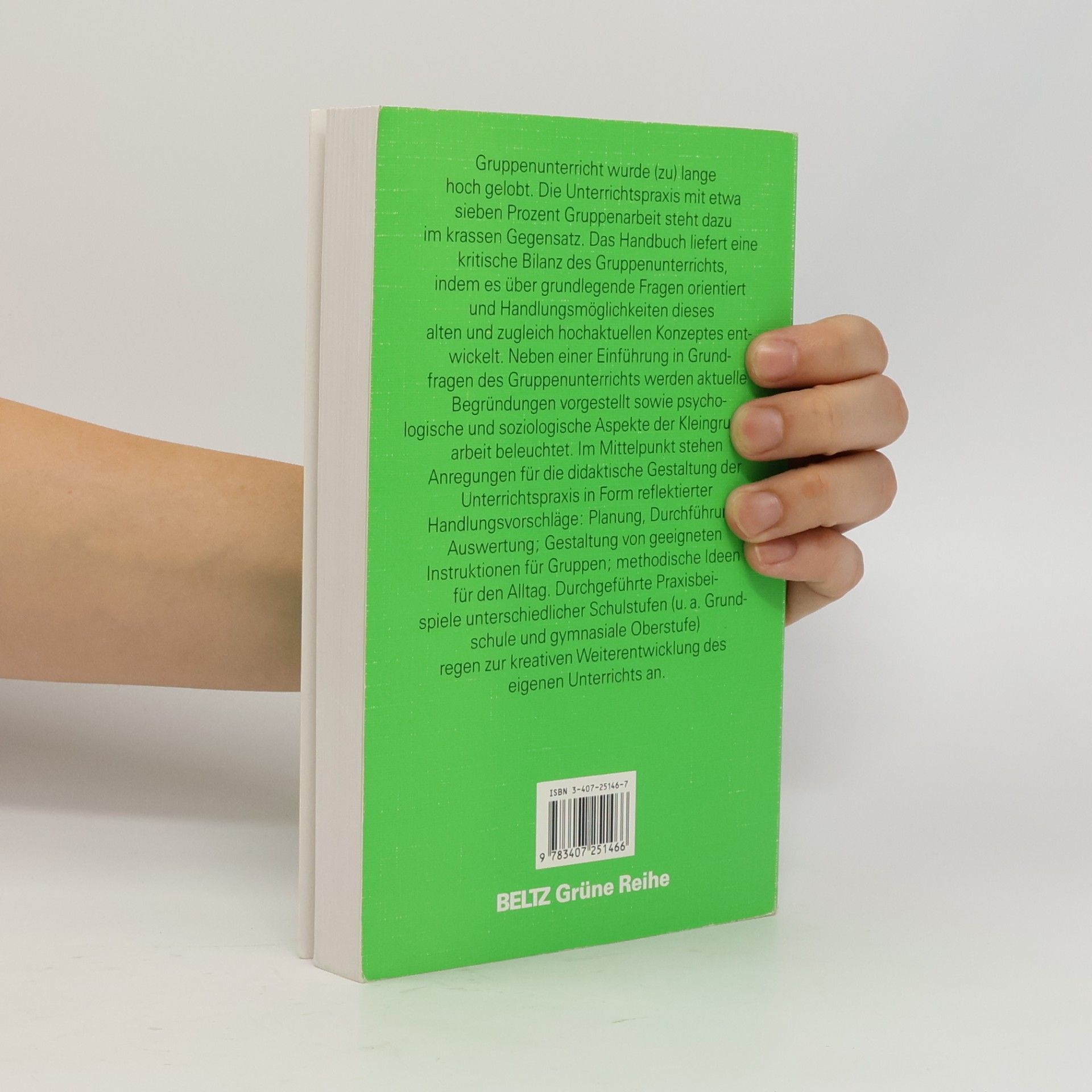 Herbert Gudjons Beltz Grüne Reihe: Handbuch Gruppenunterricht
