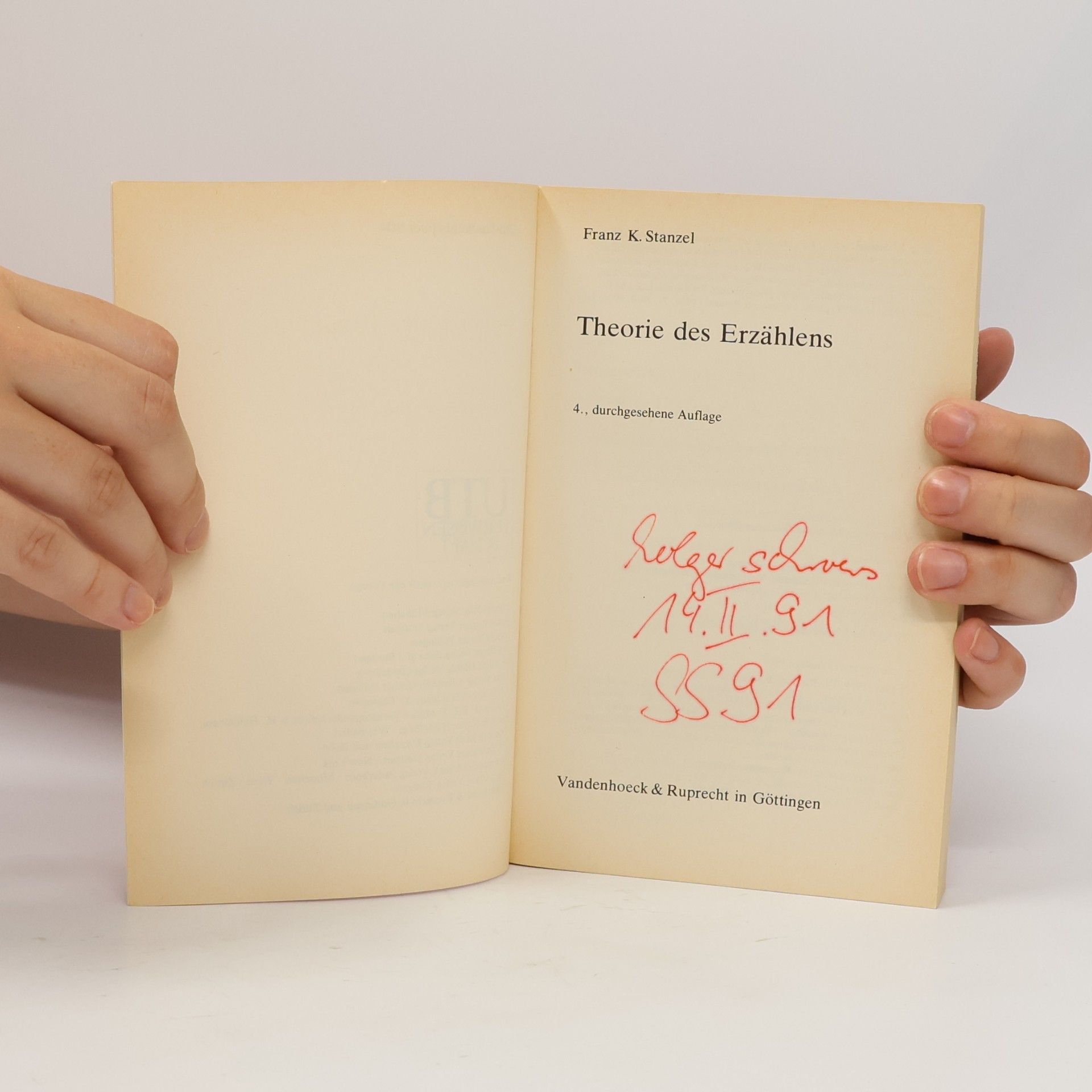 Franz Karl Stanzel Theorie des Erzählens