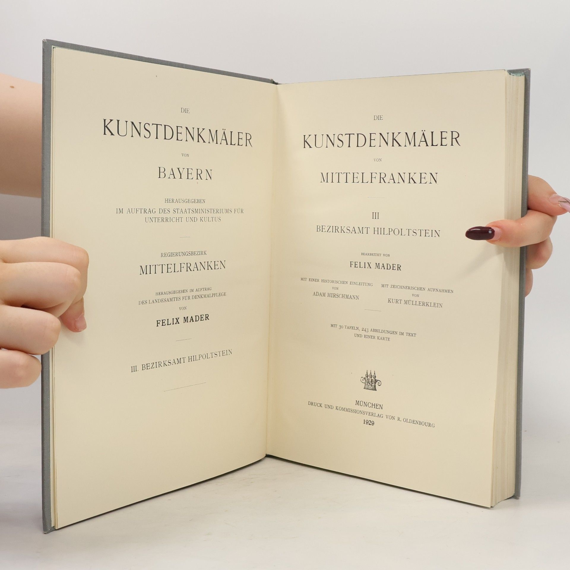 Felix Mader Die Kunstdenkmäler von Bayern III.