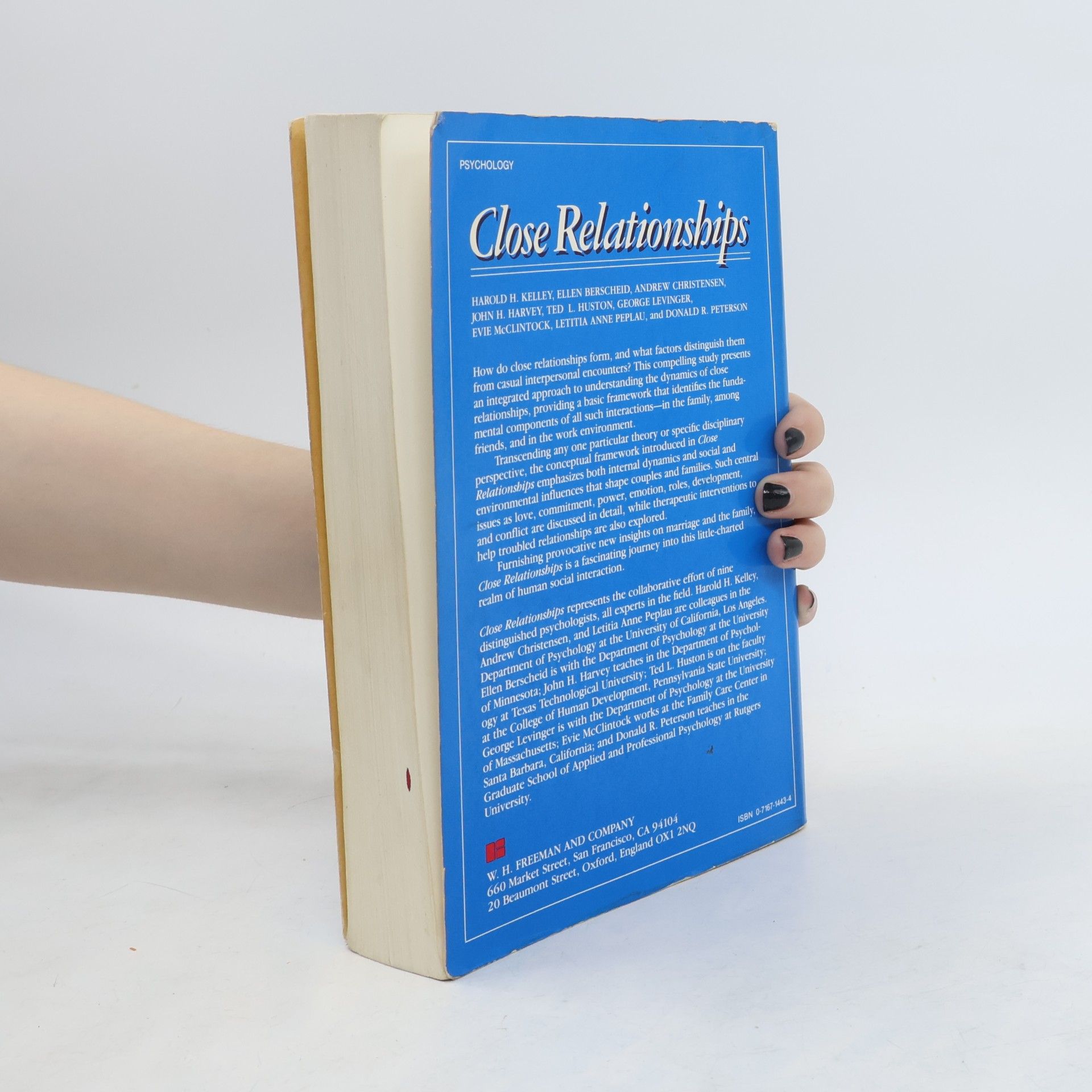 Harold H. Kelley Close Relationships
