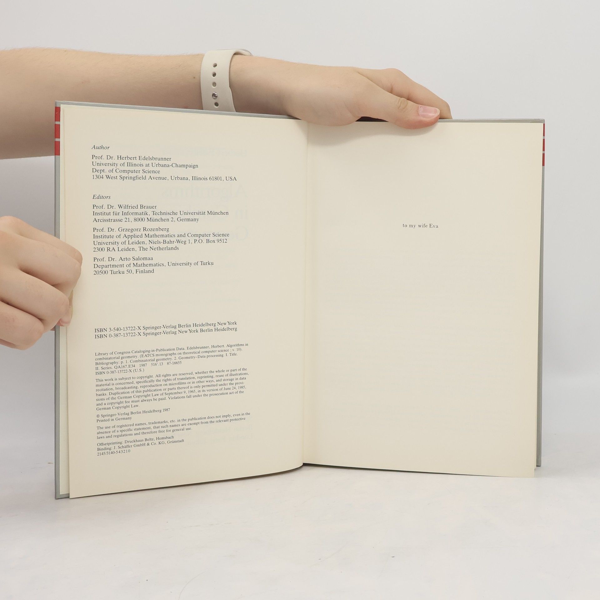 Herbert Edelsbrunner EATCS Monographs on Theoretical Computer Science - 10: Algorithms in Combinatorial Geometry