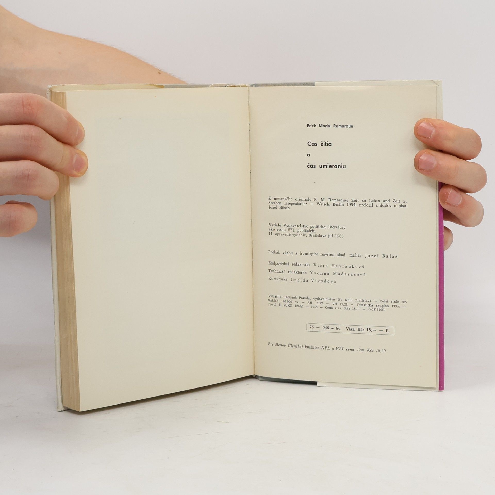 Erich Maria Remarque Čas žitia a čas umierania