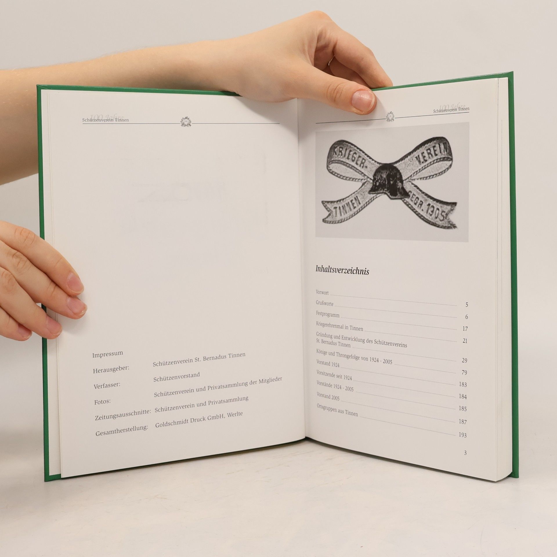 Autorenkollektiv 100 jahre Schützenverein St. Bernadus Tinnen