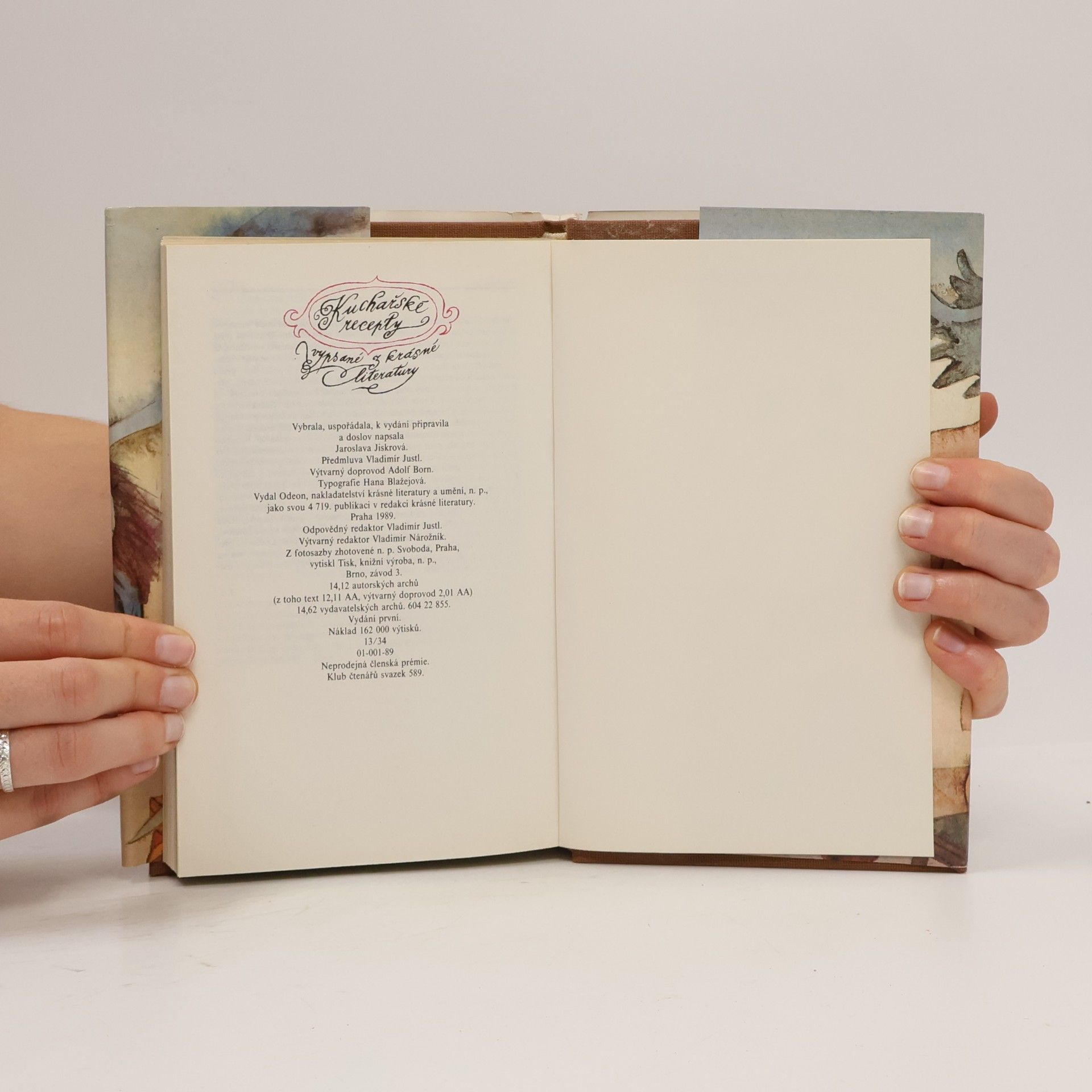 Jaroslava Jiskrová Kuchařské recepty vypsané z krásné literatury