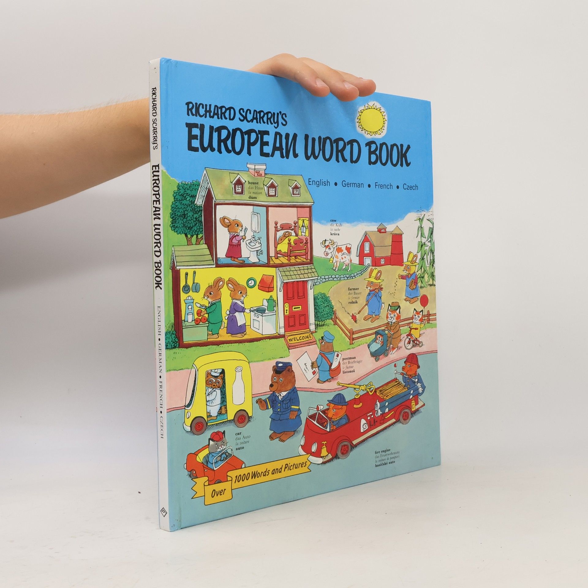 Richard Scarry European Word Book. English, German, French, Czech