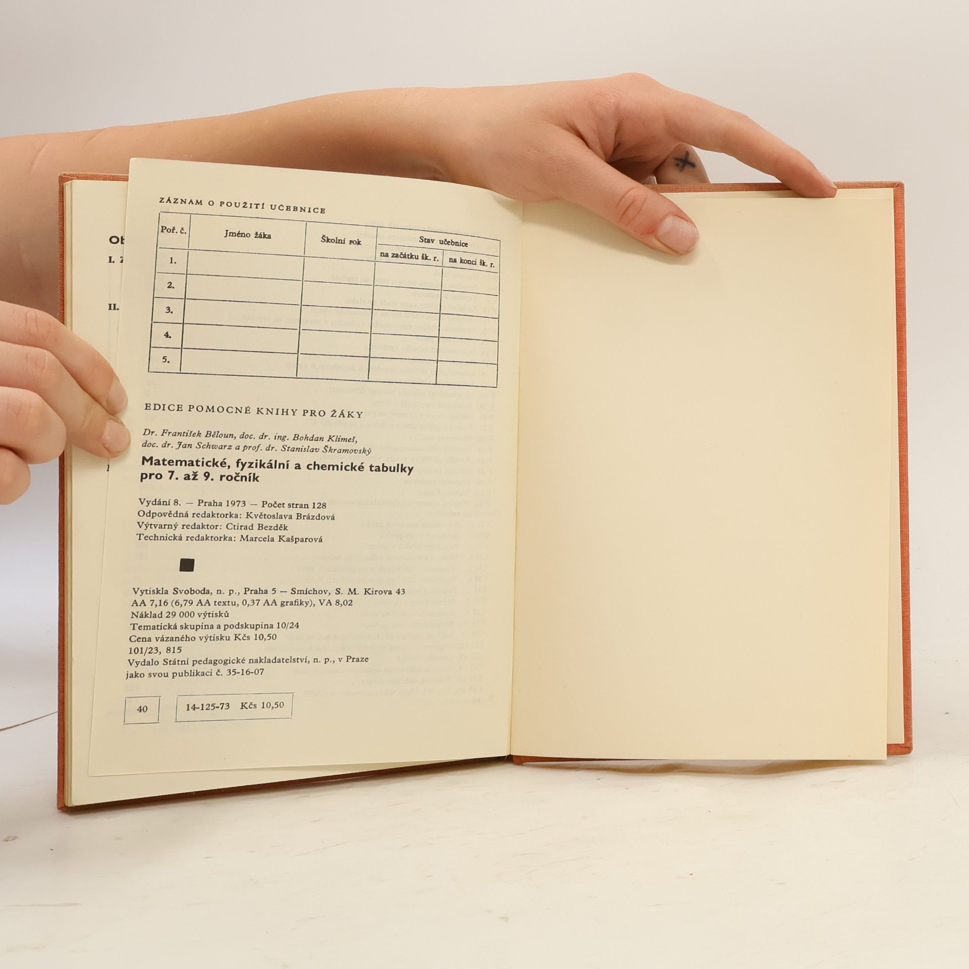Autorenkollektiv Matematické, fyzikální a chemické tabulky pro 7. až 9. ročník