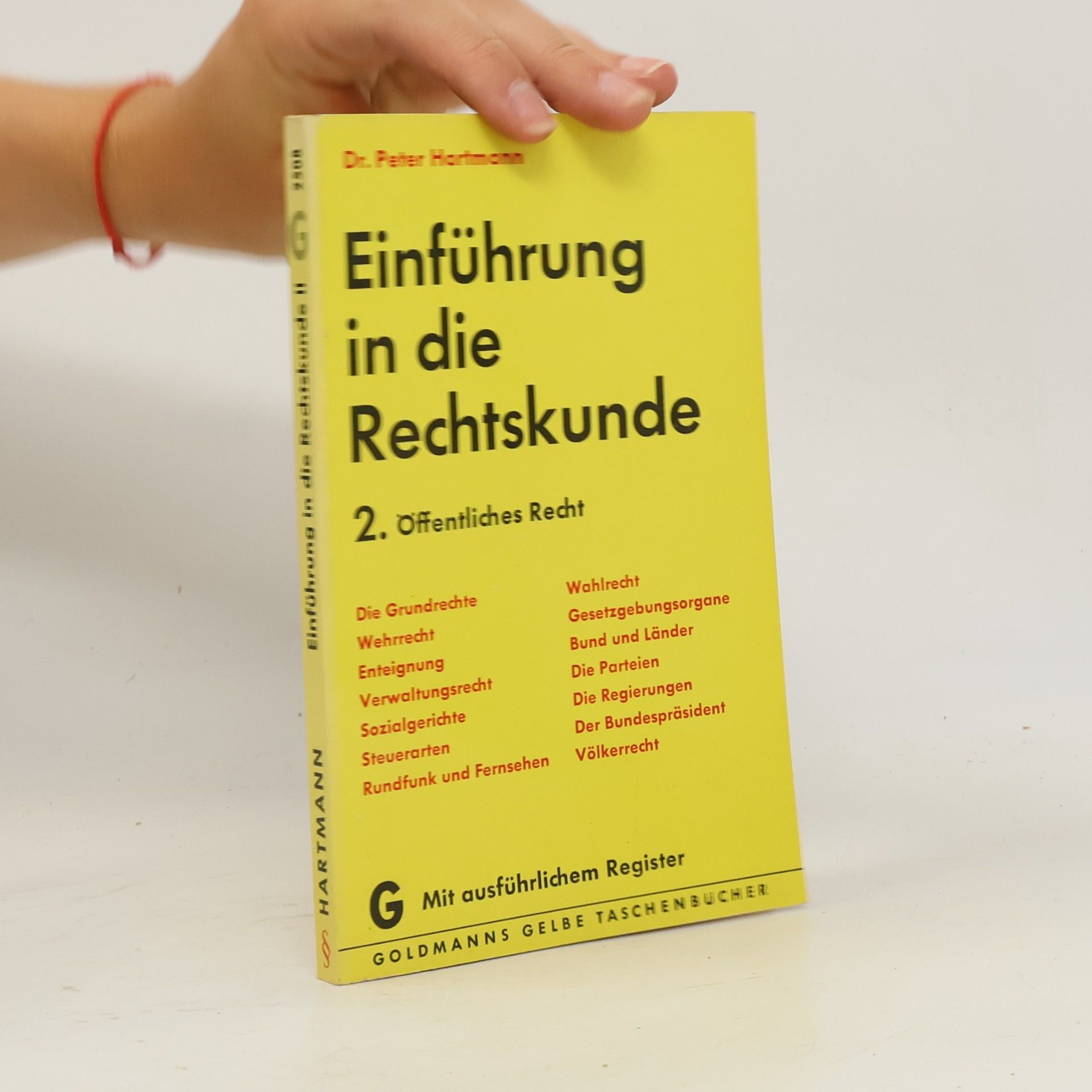 Peter Hartmann Einführung in die Rechtskunde II.