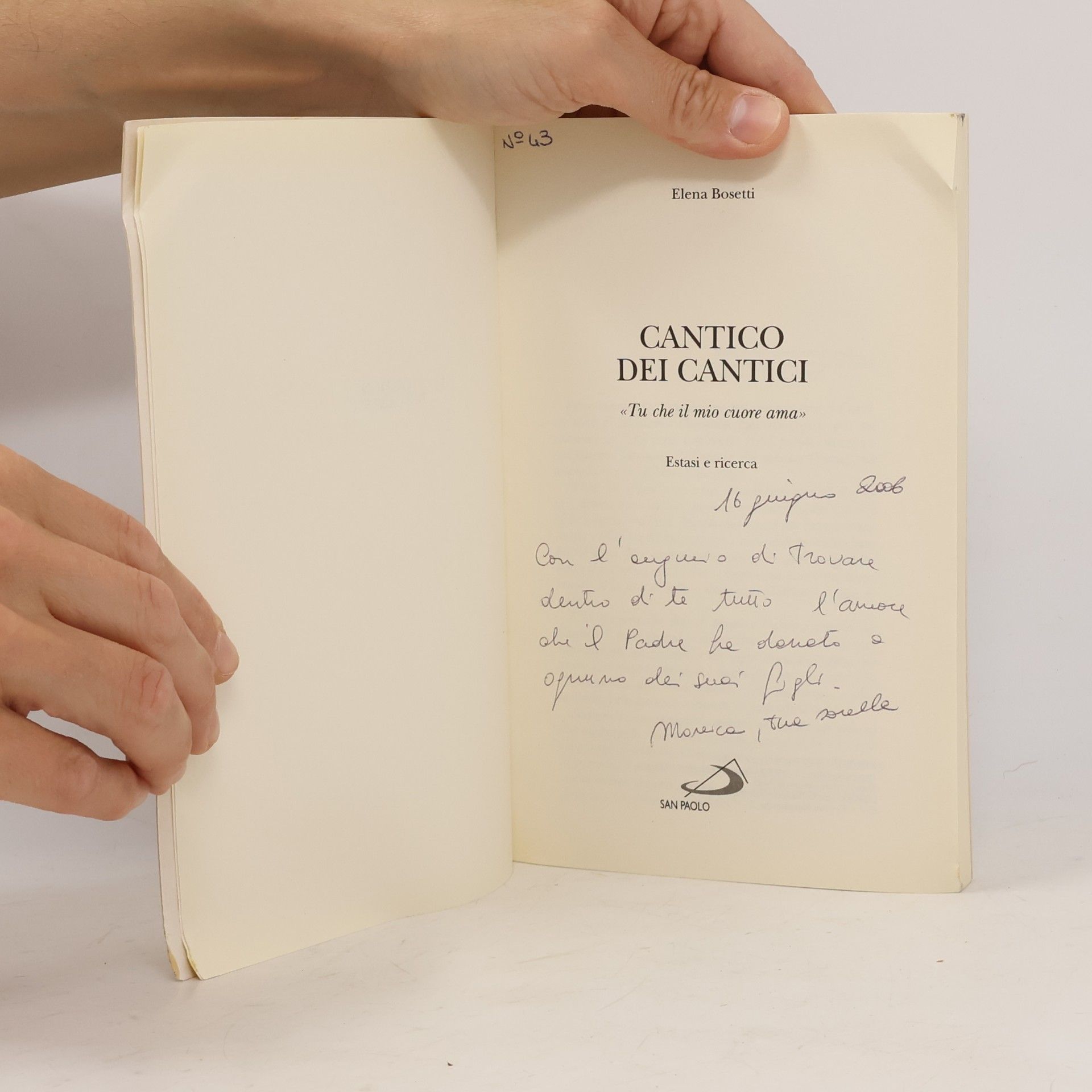 Elena Bosetti Fame e sete della parola - 37: Cantico dei cantici. Tu che il mio cuore ama. Estasi e ricerca