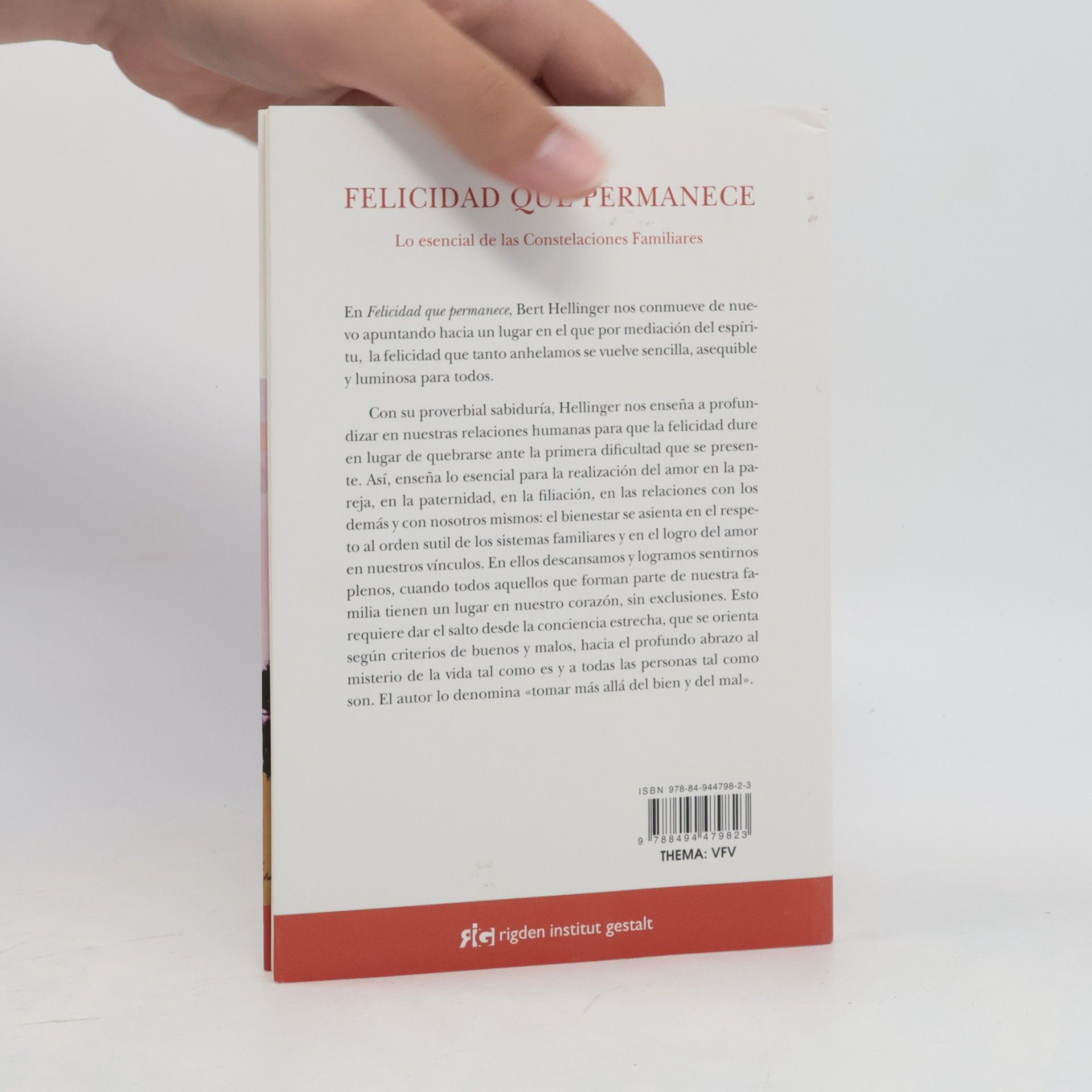 Bert Hellinger Felicidad que permanece