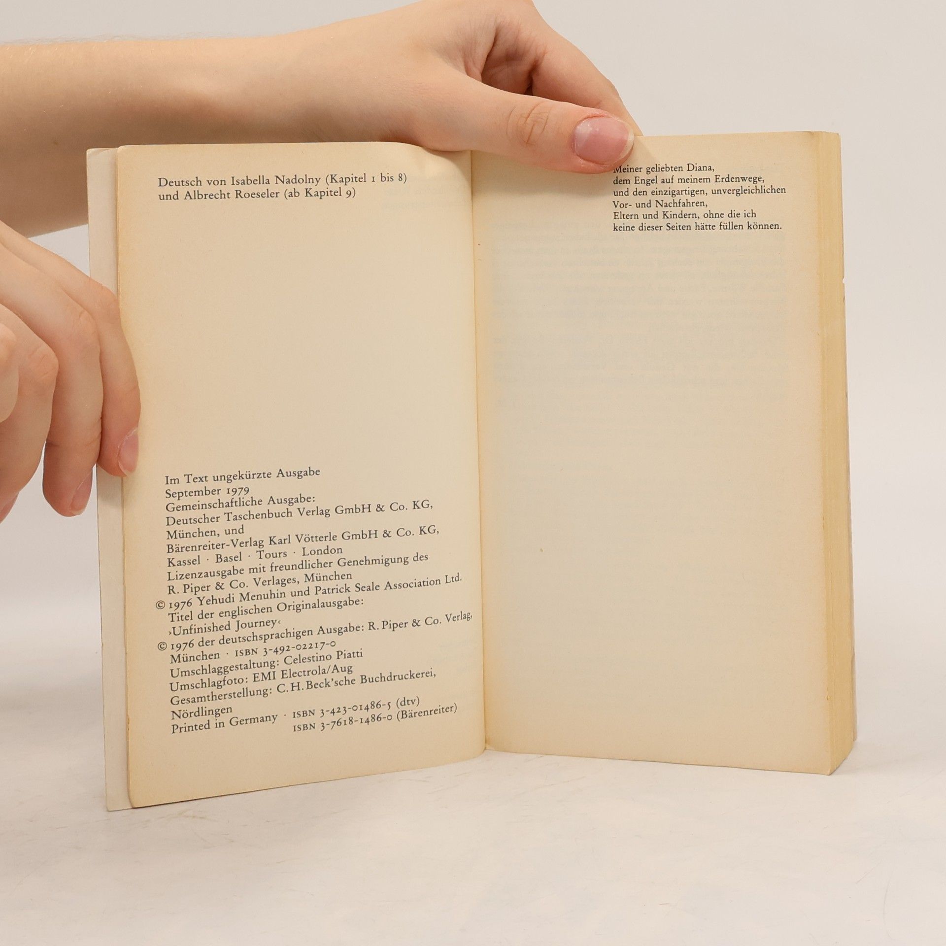 Yehudi Menuhin Unvollendete Reise. Lebenserinnerungen