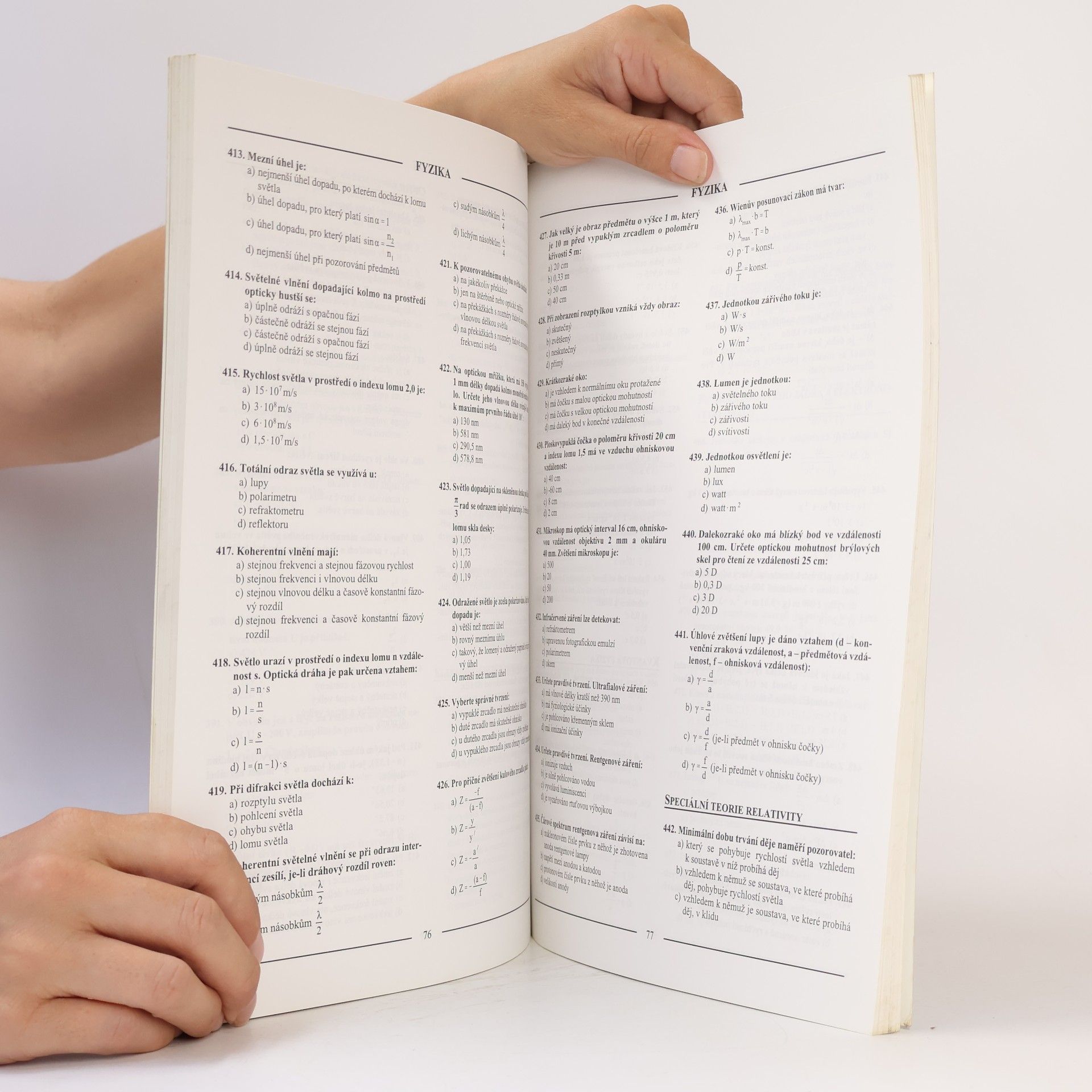 Zdeněk Vošický Testy z přírodních věd v kostce pro střední školy. Matematika, fyzika, chemie, biologie