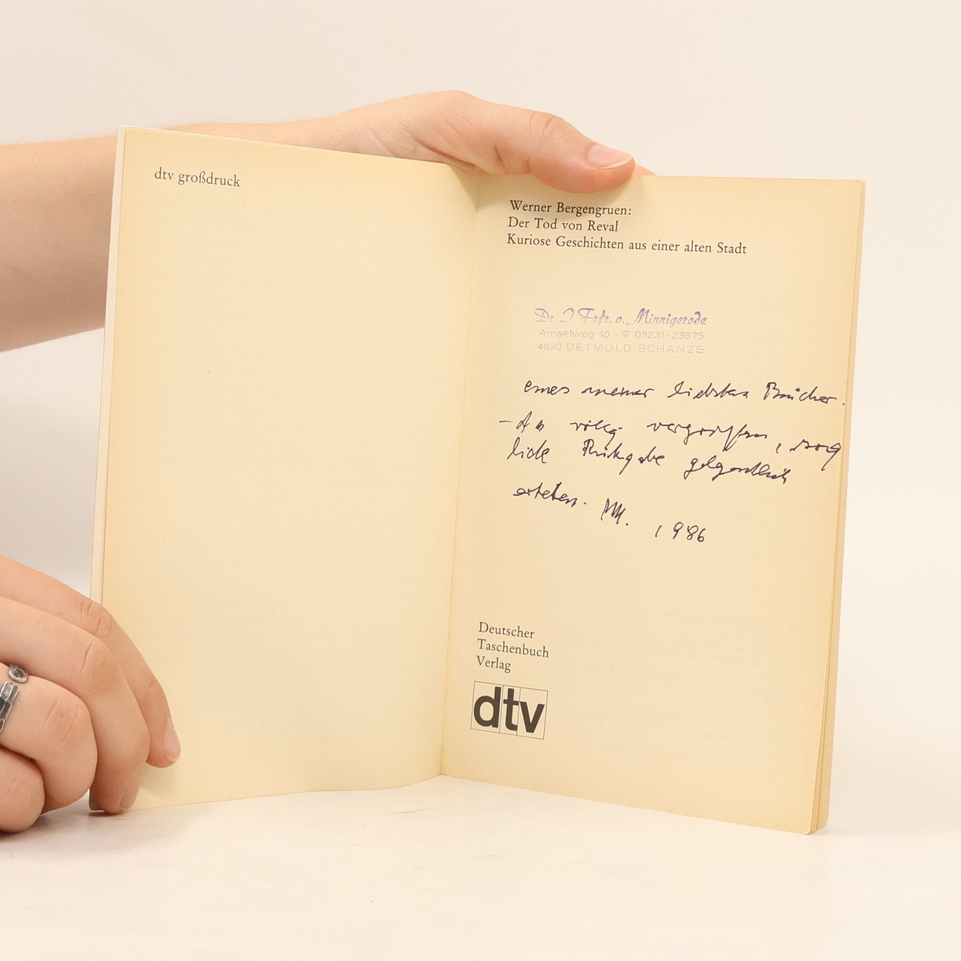 Werner Bergengruen Der Tod von Reval