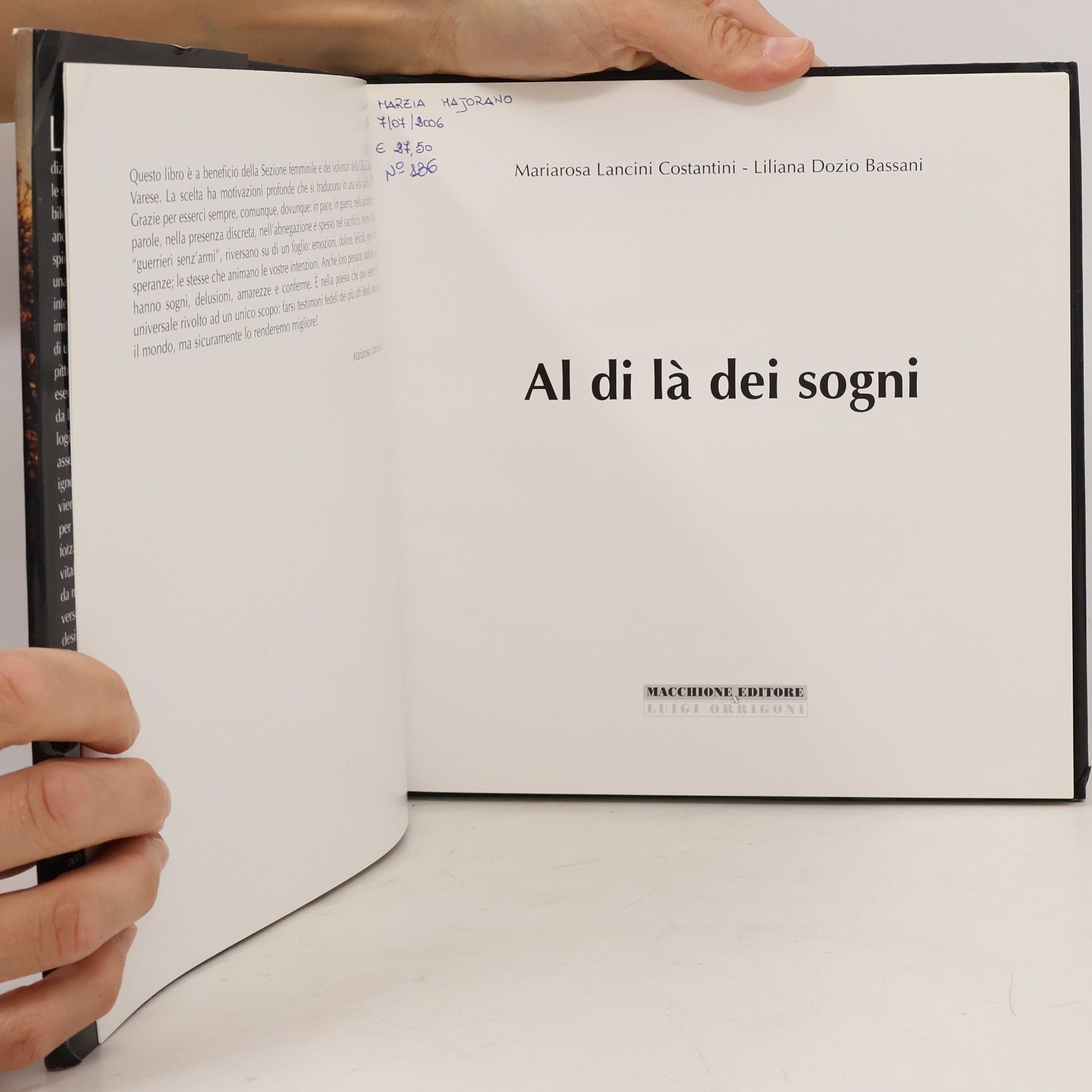 Mariarosa Lancini Costantini Al di là dei sogni