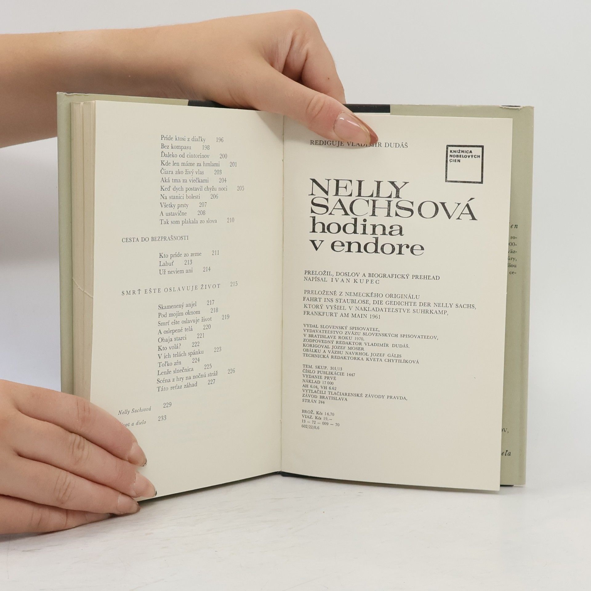 Nelly Sachs Hodina v endore