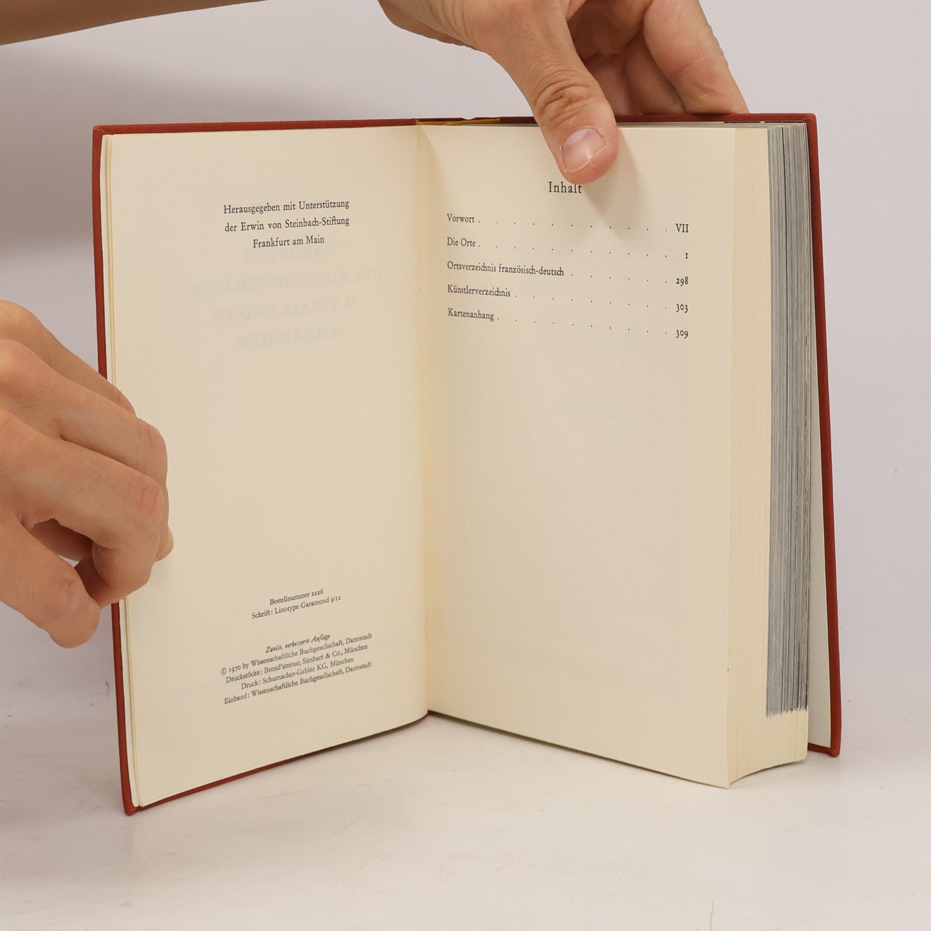 Walter Hotz Handbuch der Kunstdenkmäler im Elsass und in Lothringen