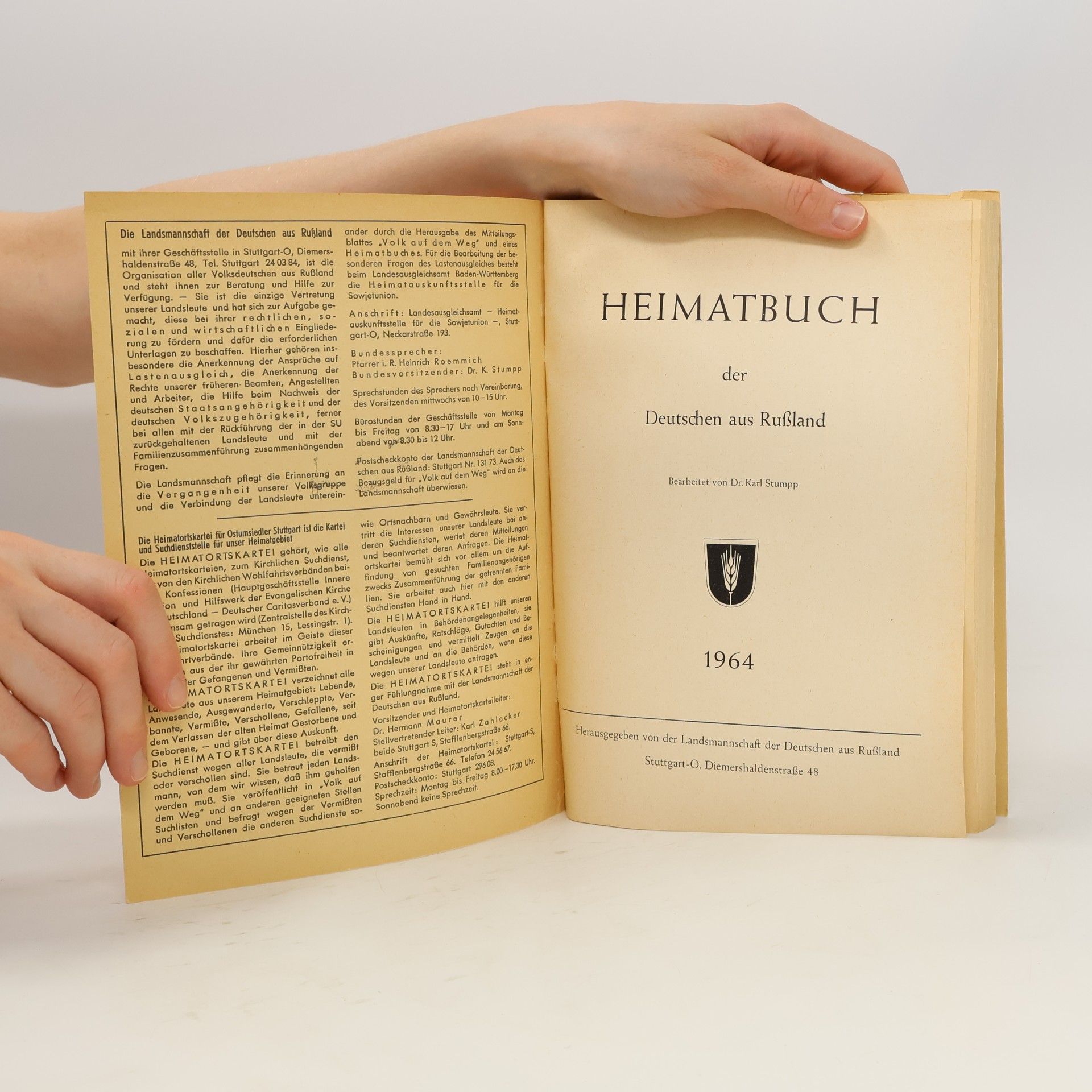 Karl Stumpp Heimatbuch der Deutschen aus Rußland