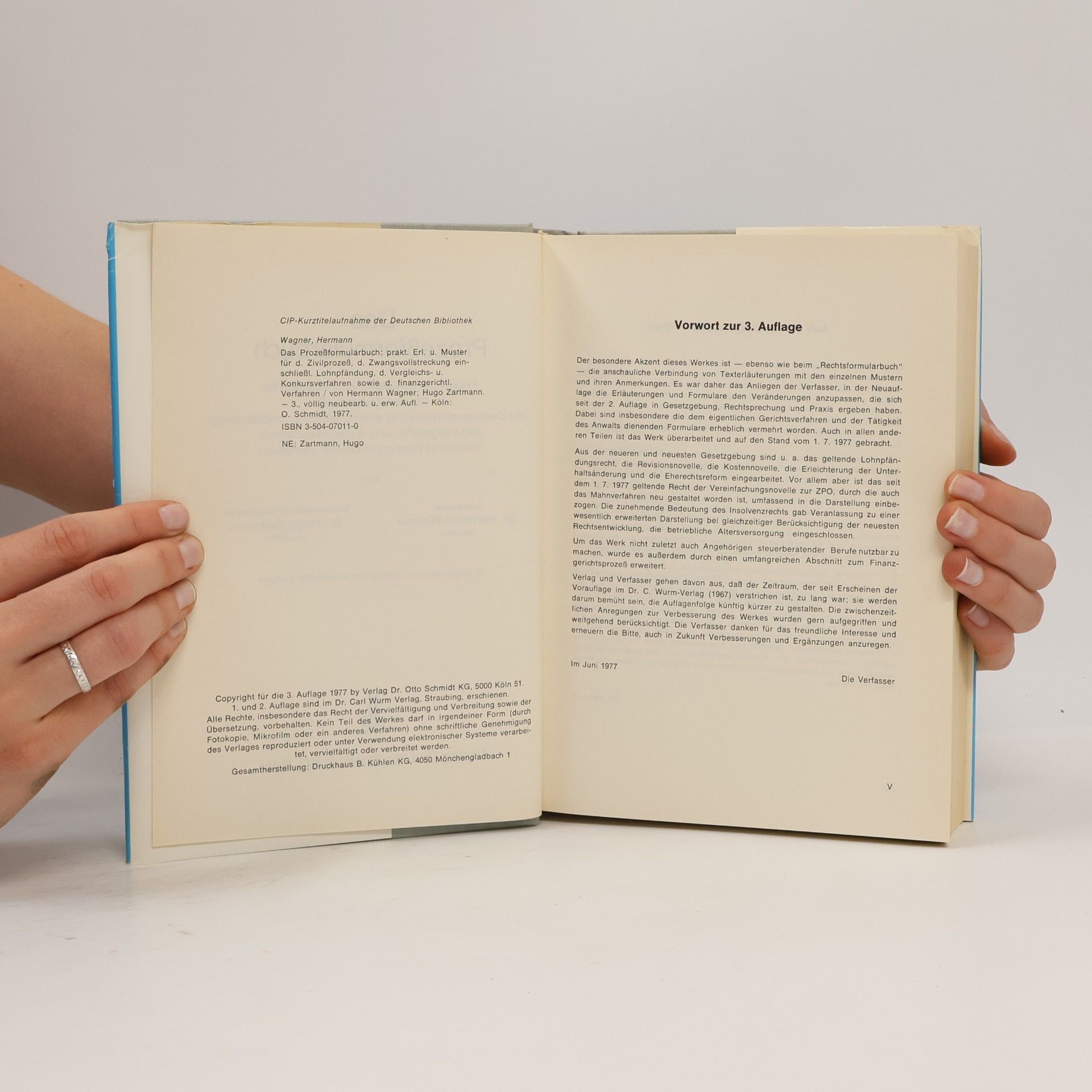 Wagner Zartmann Das Prozess Formular Buch