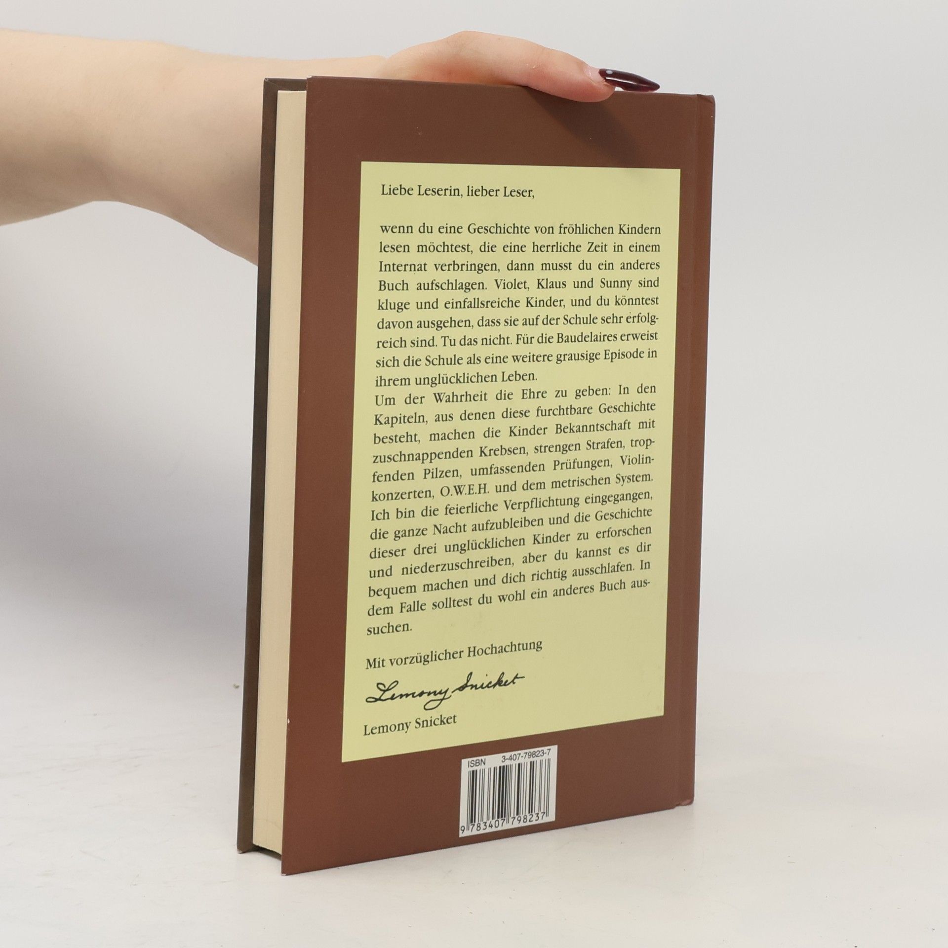 Lemony Snicket Das Internat des Schreckens
