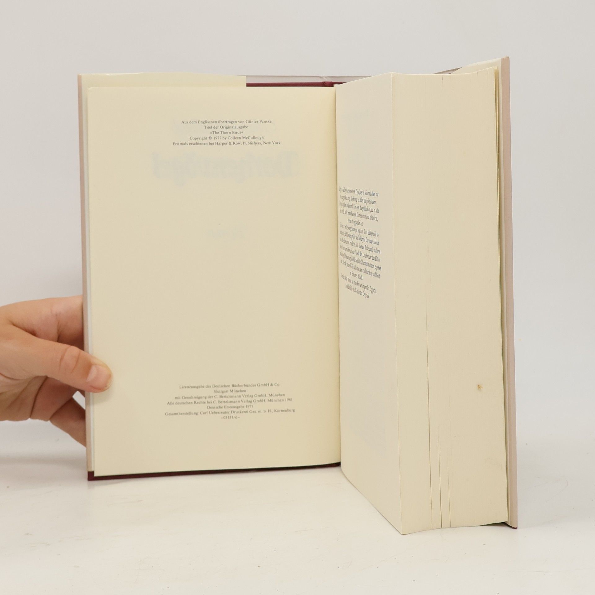 Colleen McCullough Dornen Vögel
