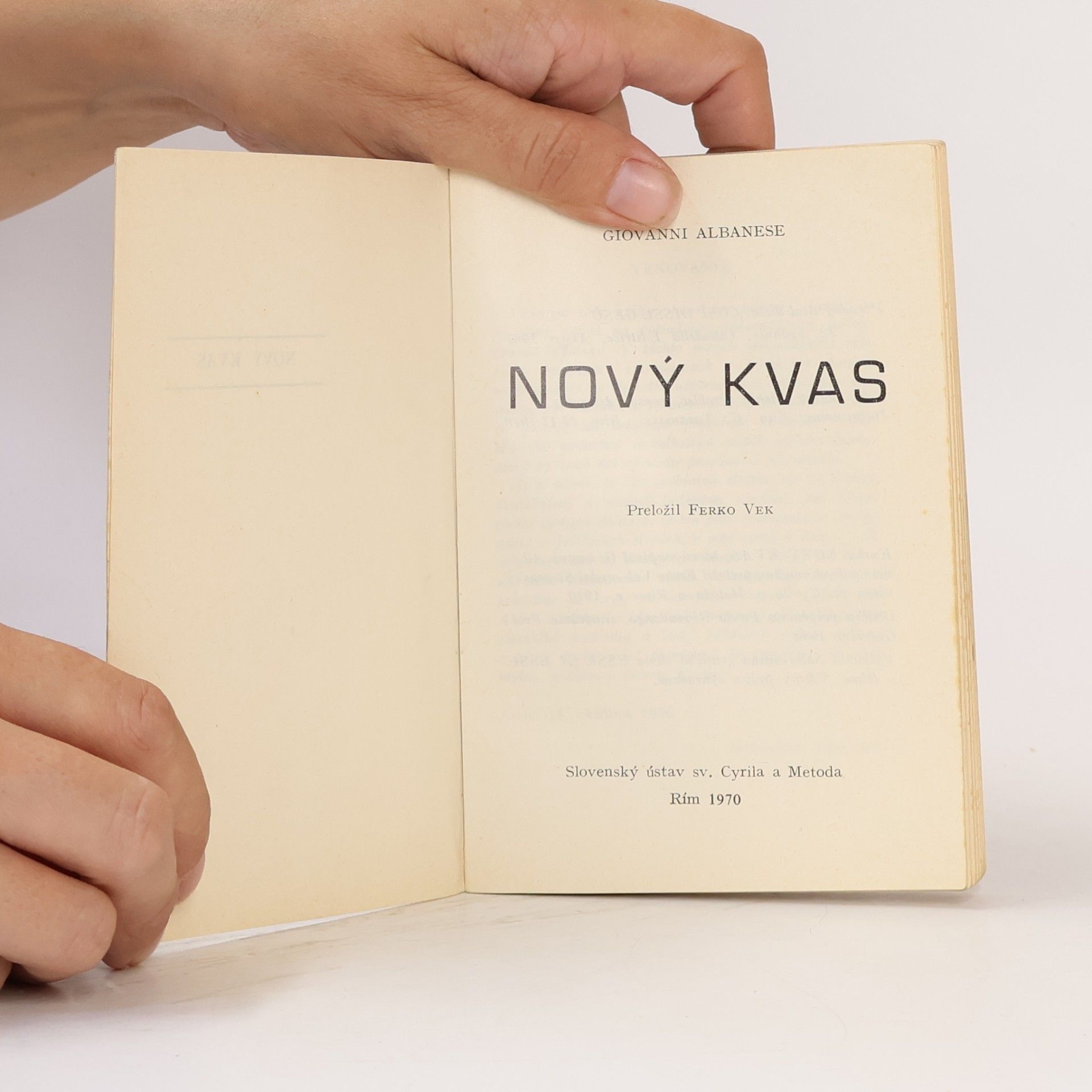 Giovanni Albanese Nový kvas