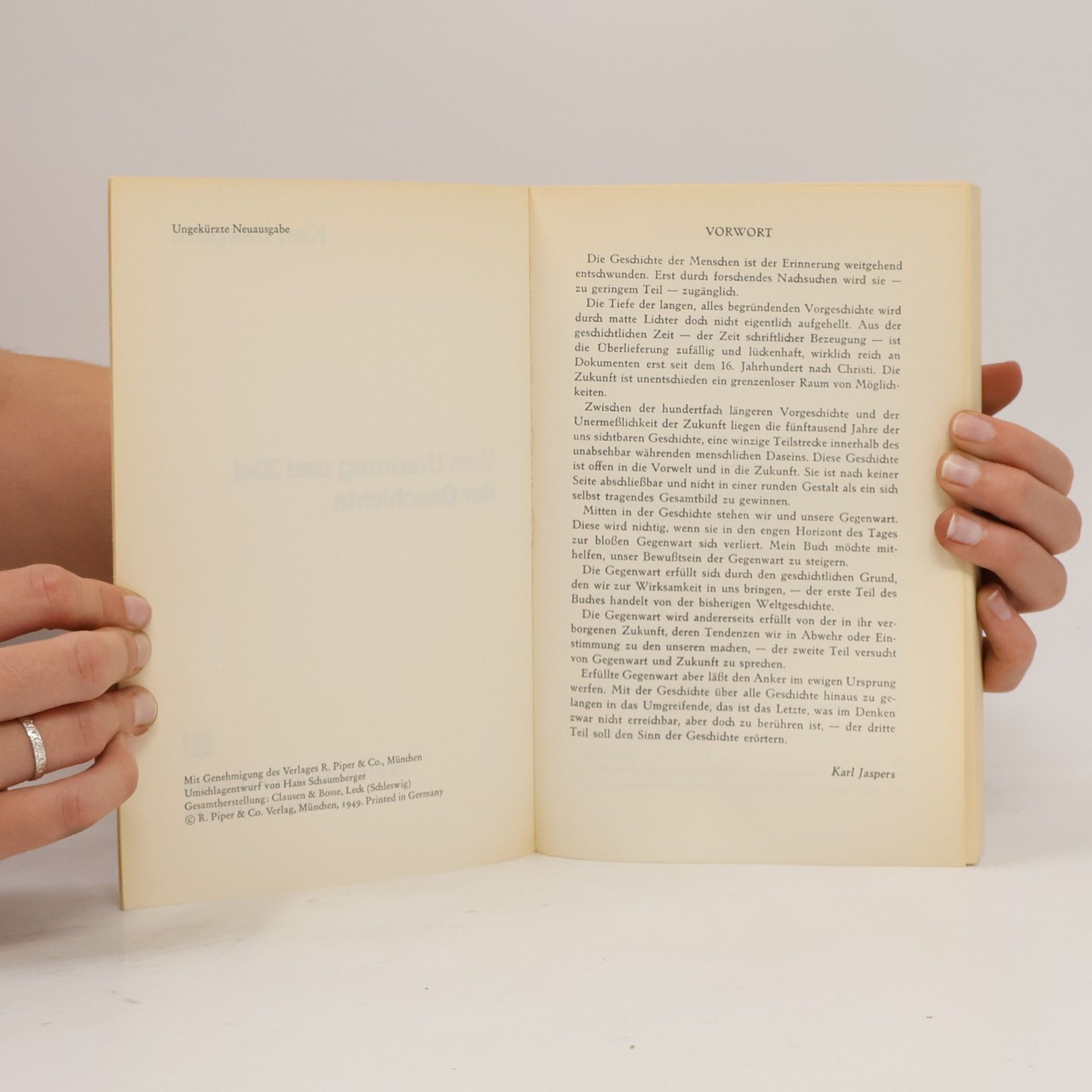 Karl Jaspers Vom Ursprung und Ziel der Geschichte