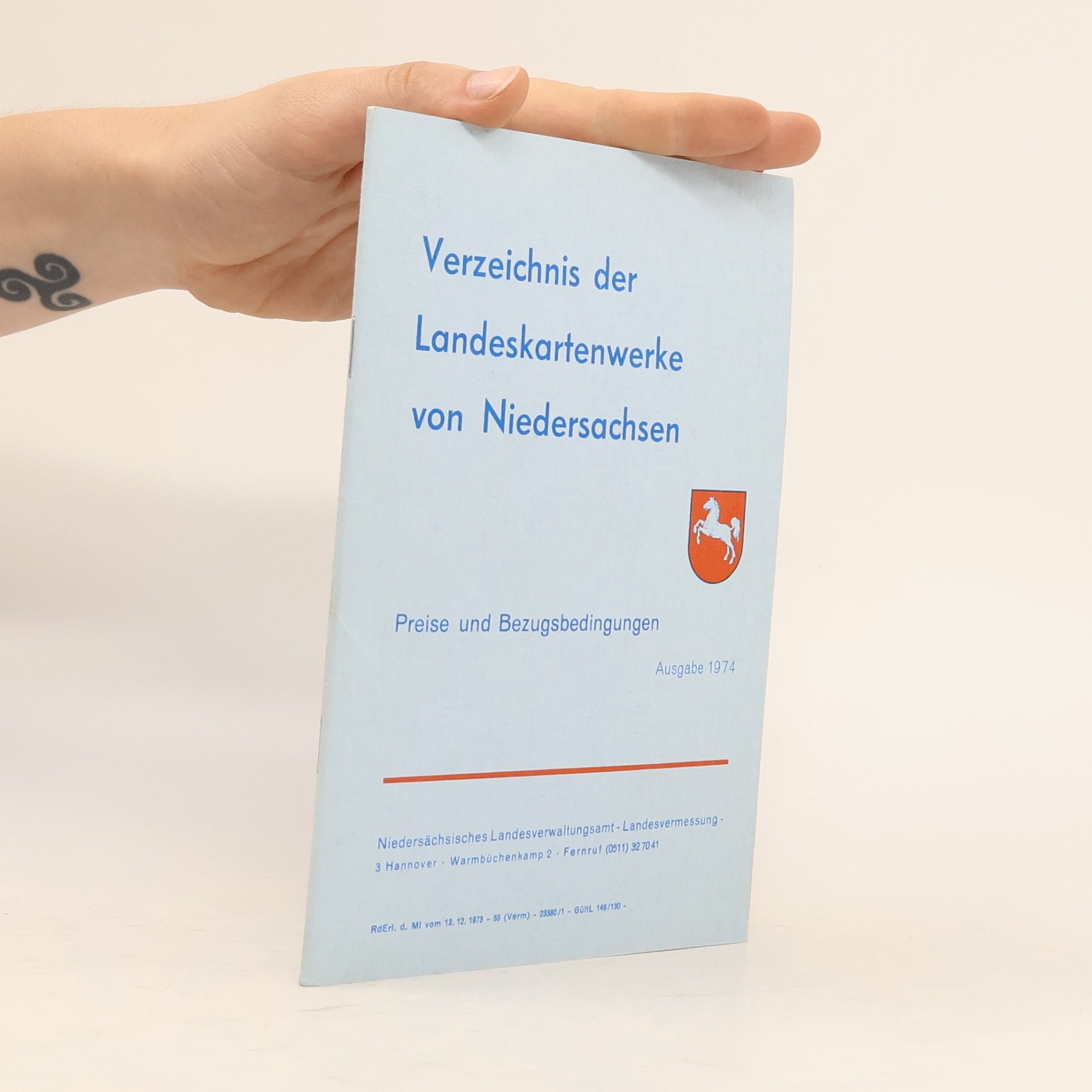Autorenkollektiv Verzeichnis der Landeskartenwerke von Niedersachsen