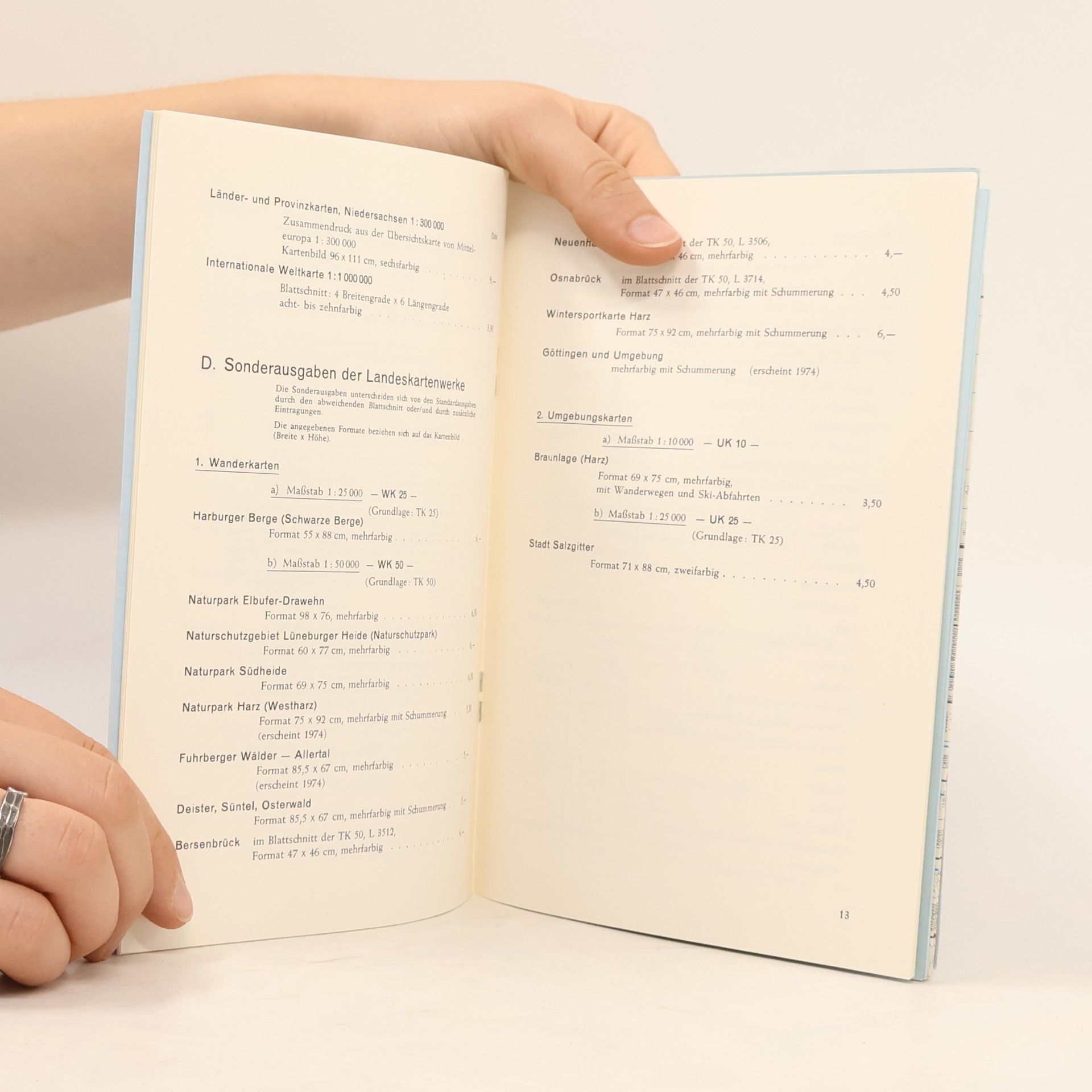 Autorenkollektiv Verzeichnis der Landeskartenwerke von Niedersachsen