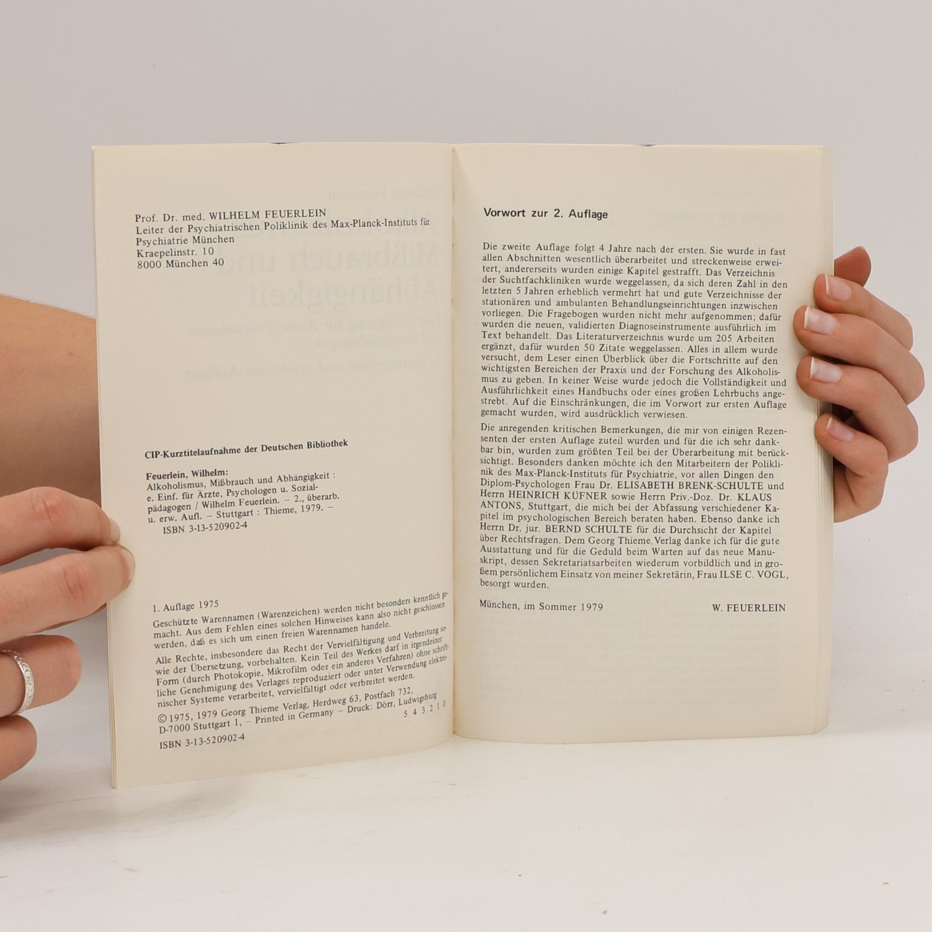 Wilhelm Feuerlein Alkoholismus, Missbrauch und Abhängigkeit - 2. überarbeitete und erweiterte Auflage